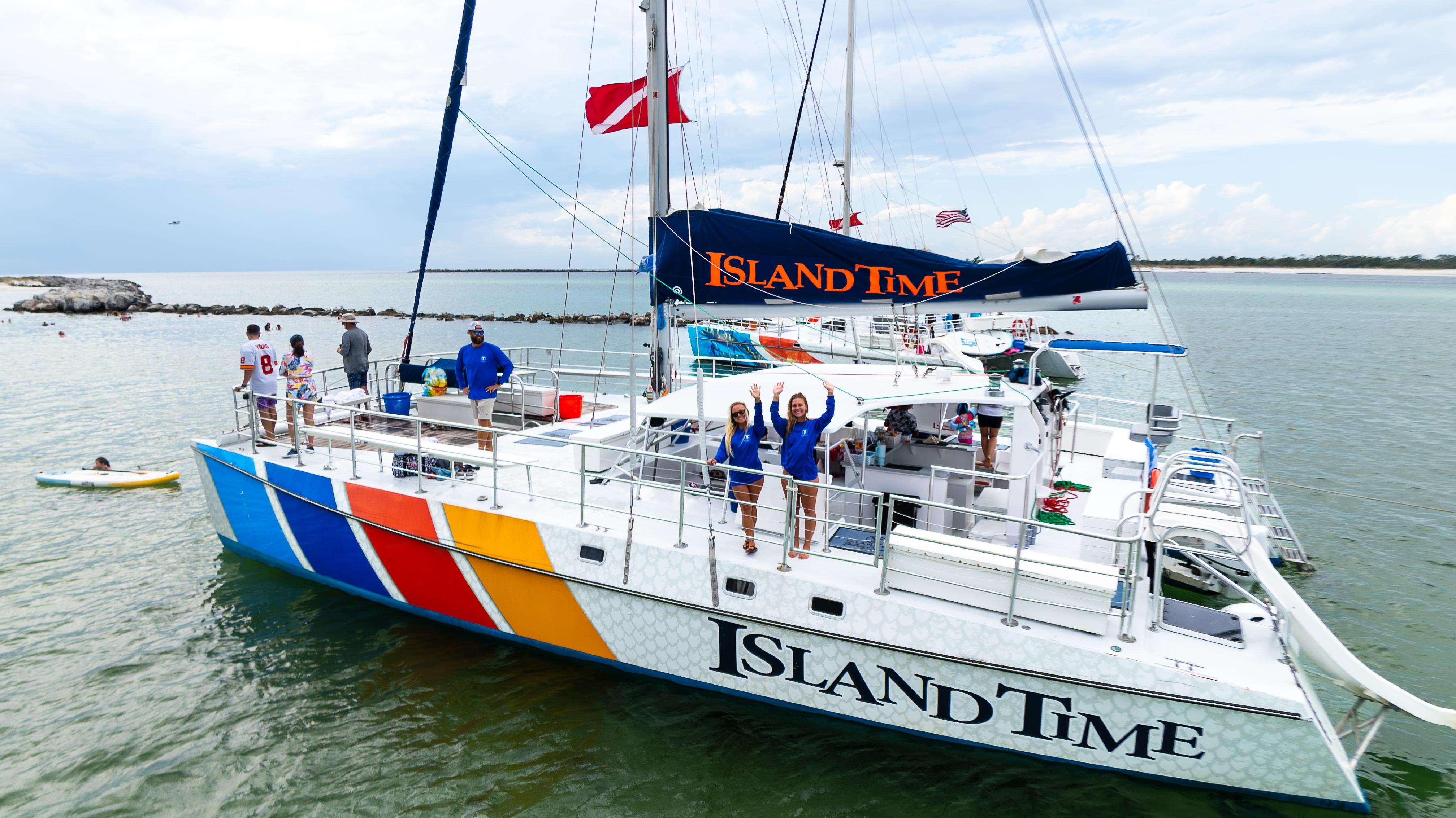 Shell Island Catamaran: Snorkeling & Dolphin Watching