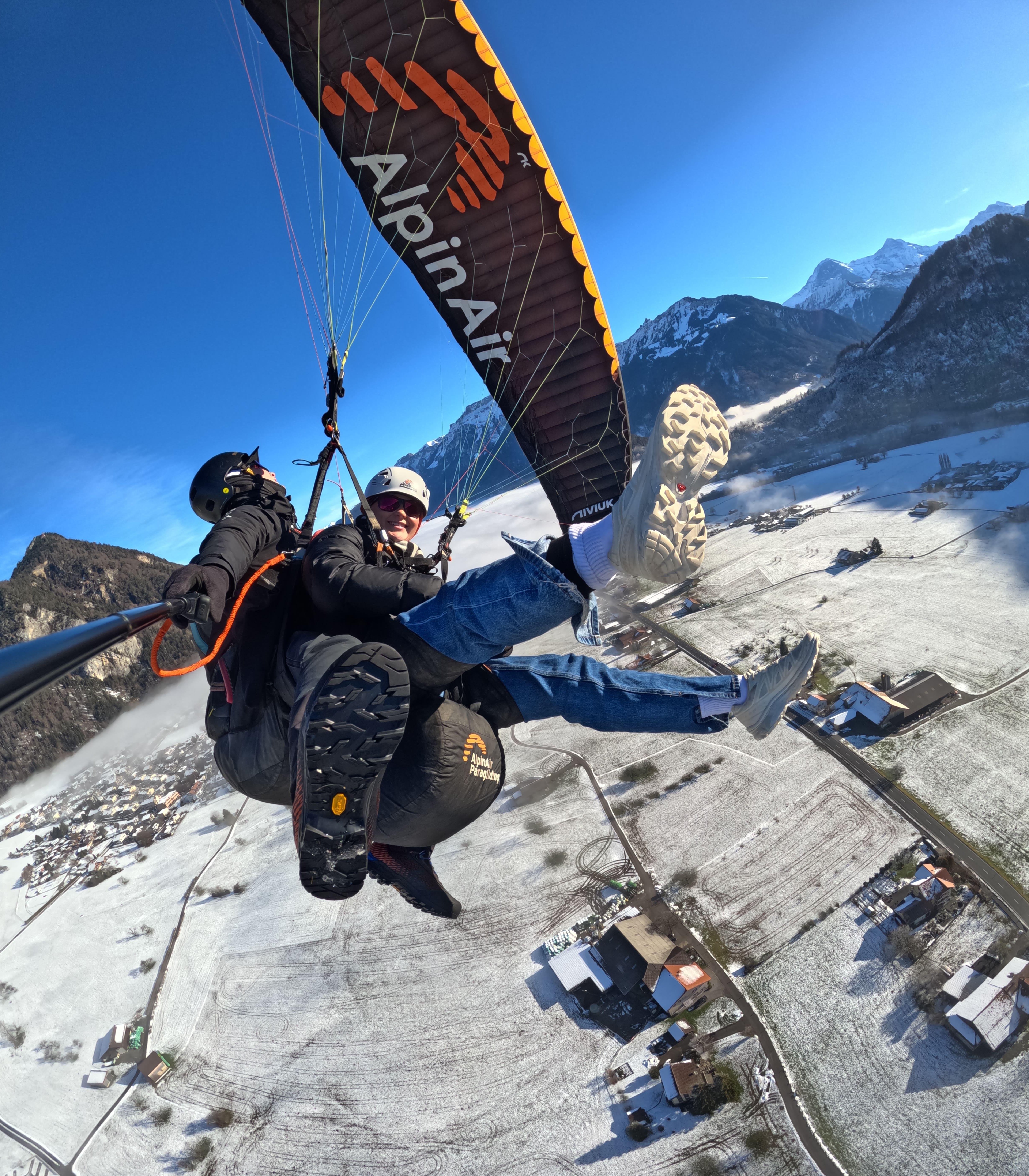 Tandem paragliding over Interlaken Bernese Oberland Switzerland alpine lakes — image 7