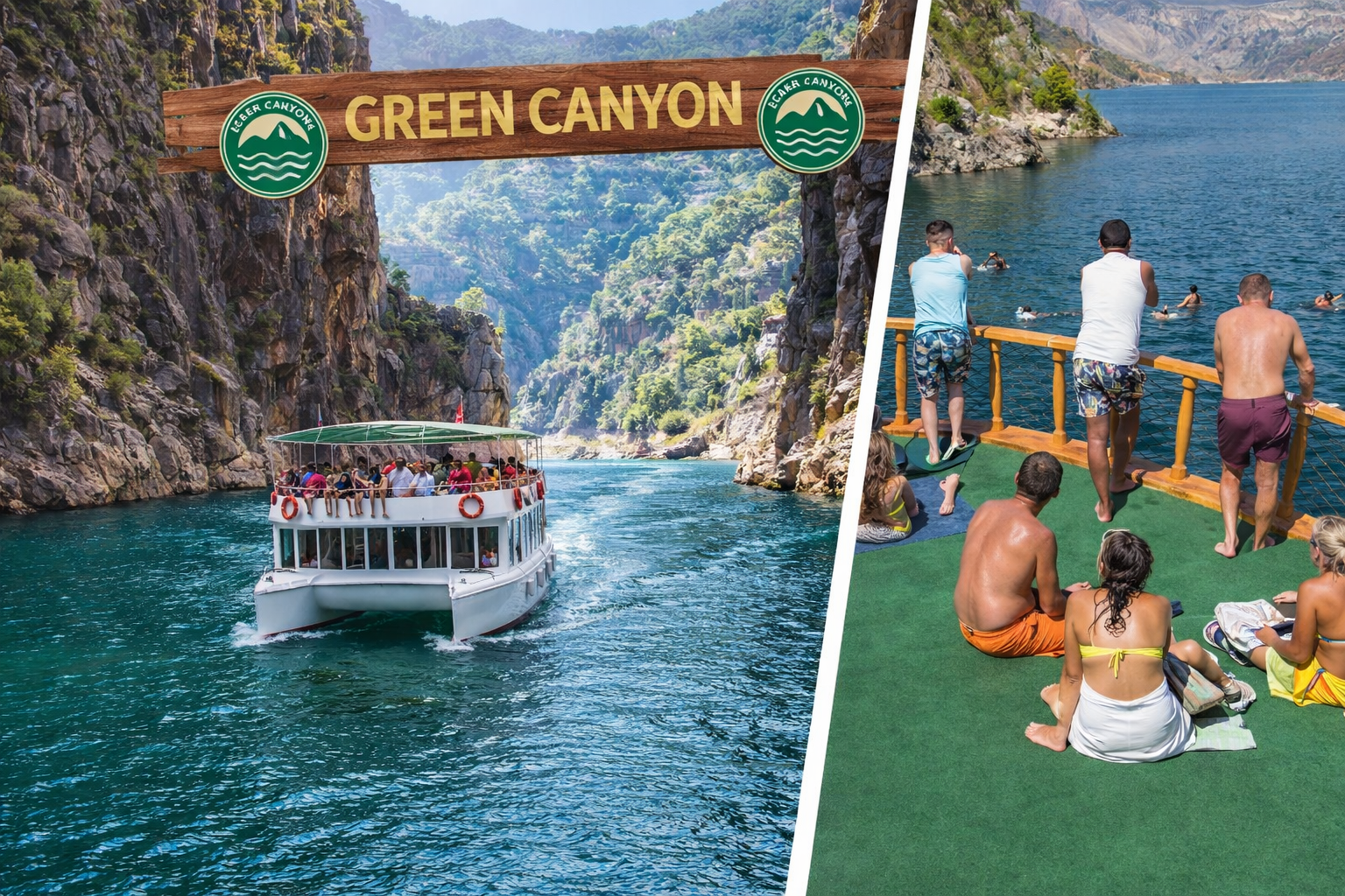 Green Canyon Boat Cruise with Swim Stops