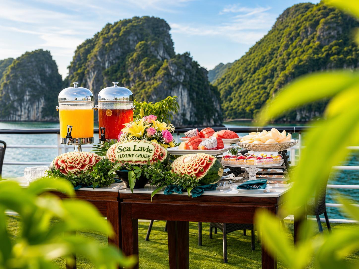Luxury Ha Long Bay Day Cruise with Buffet & Kayaking