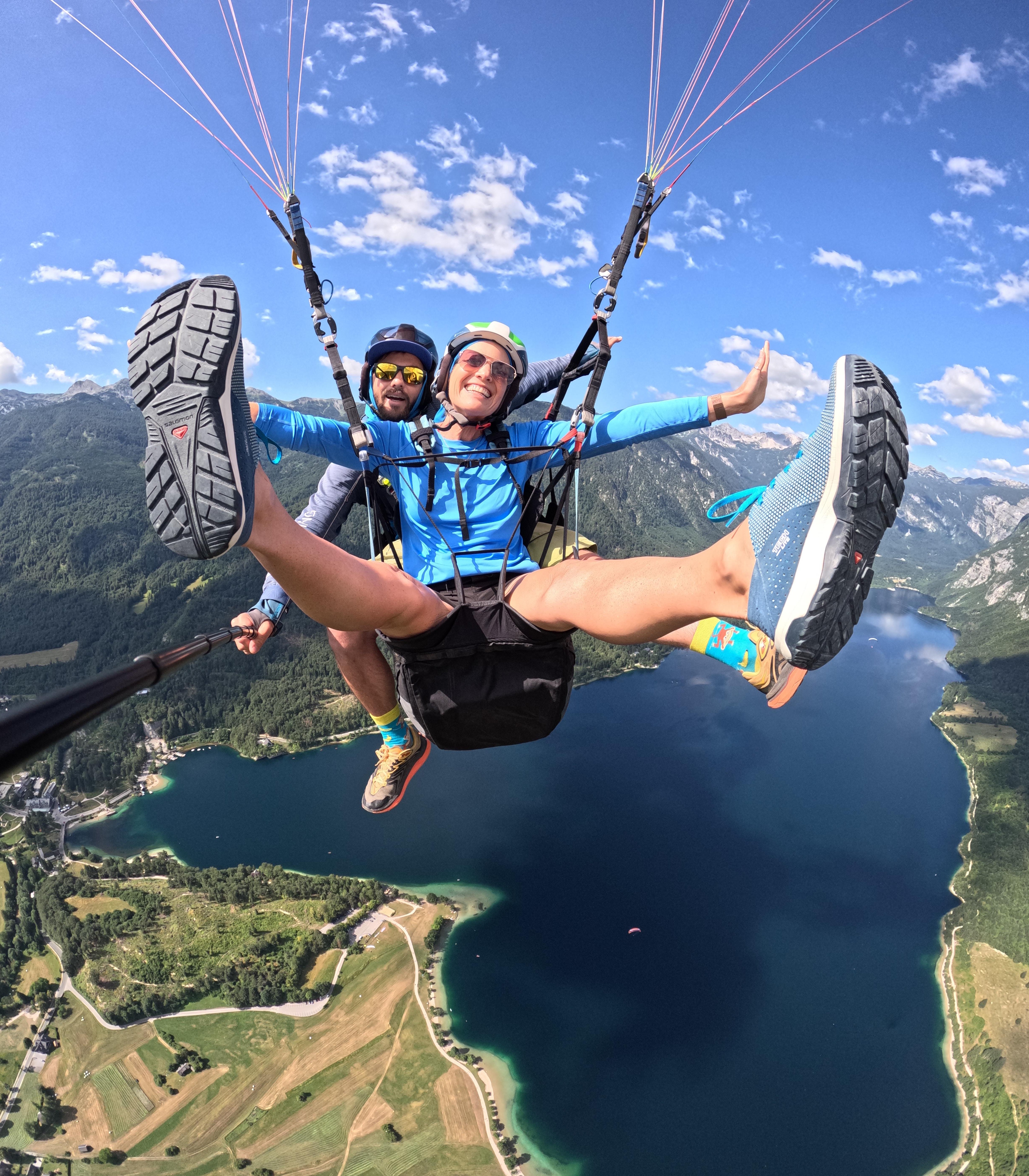 Vogel Tandem Paragliding Over Lake Bohinj