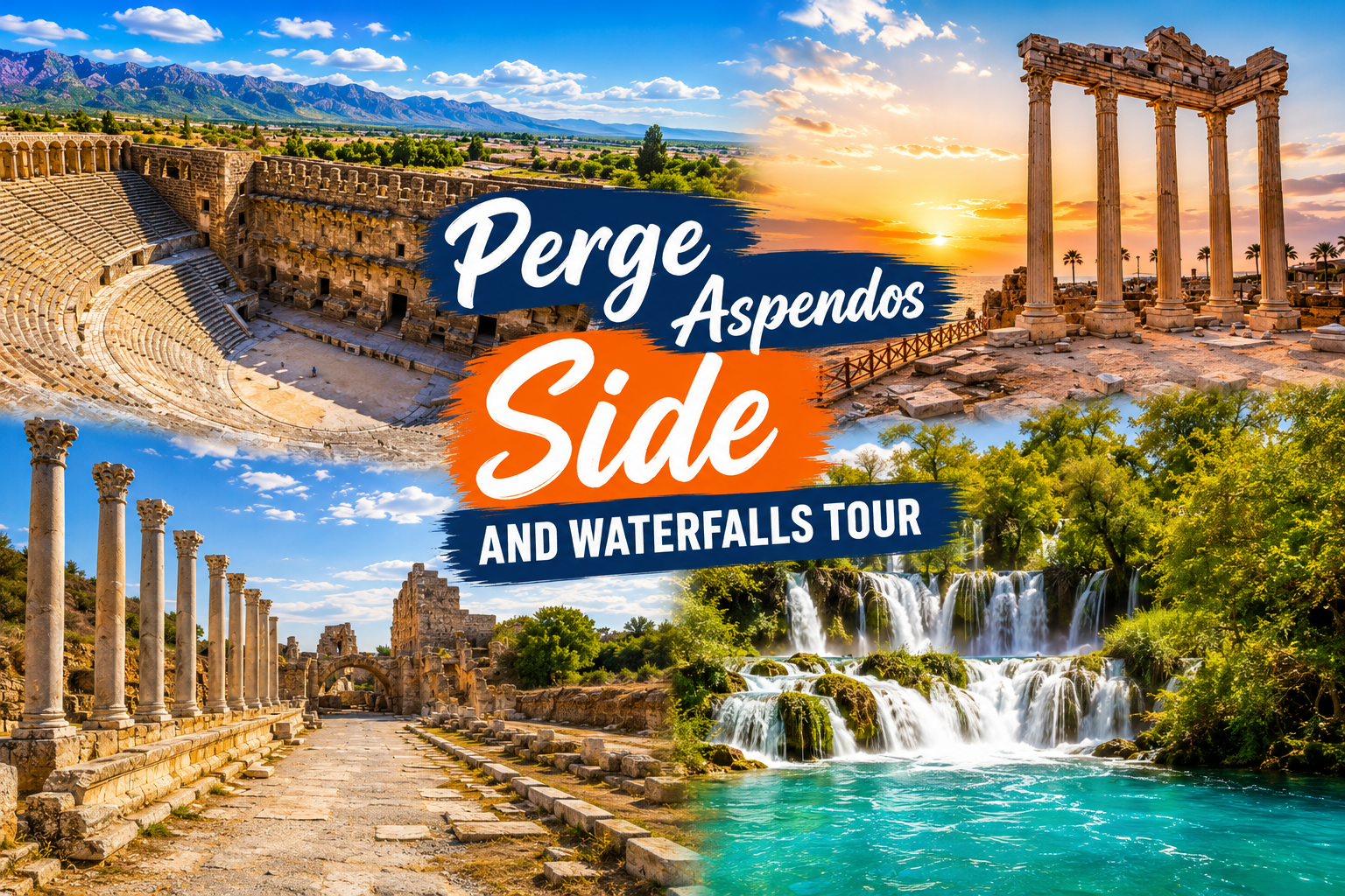 Ancient Cities & Waterfalls: Perge, Aspendos, Side & Manavgat
