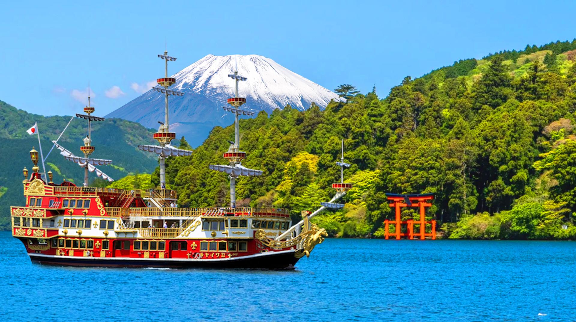 Hakone Ropeway over Owakudani and the Sea of Fuji at Enoshima — Mt Fuji day trip