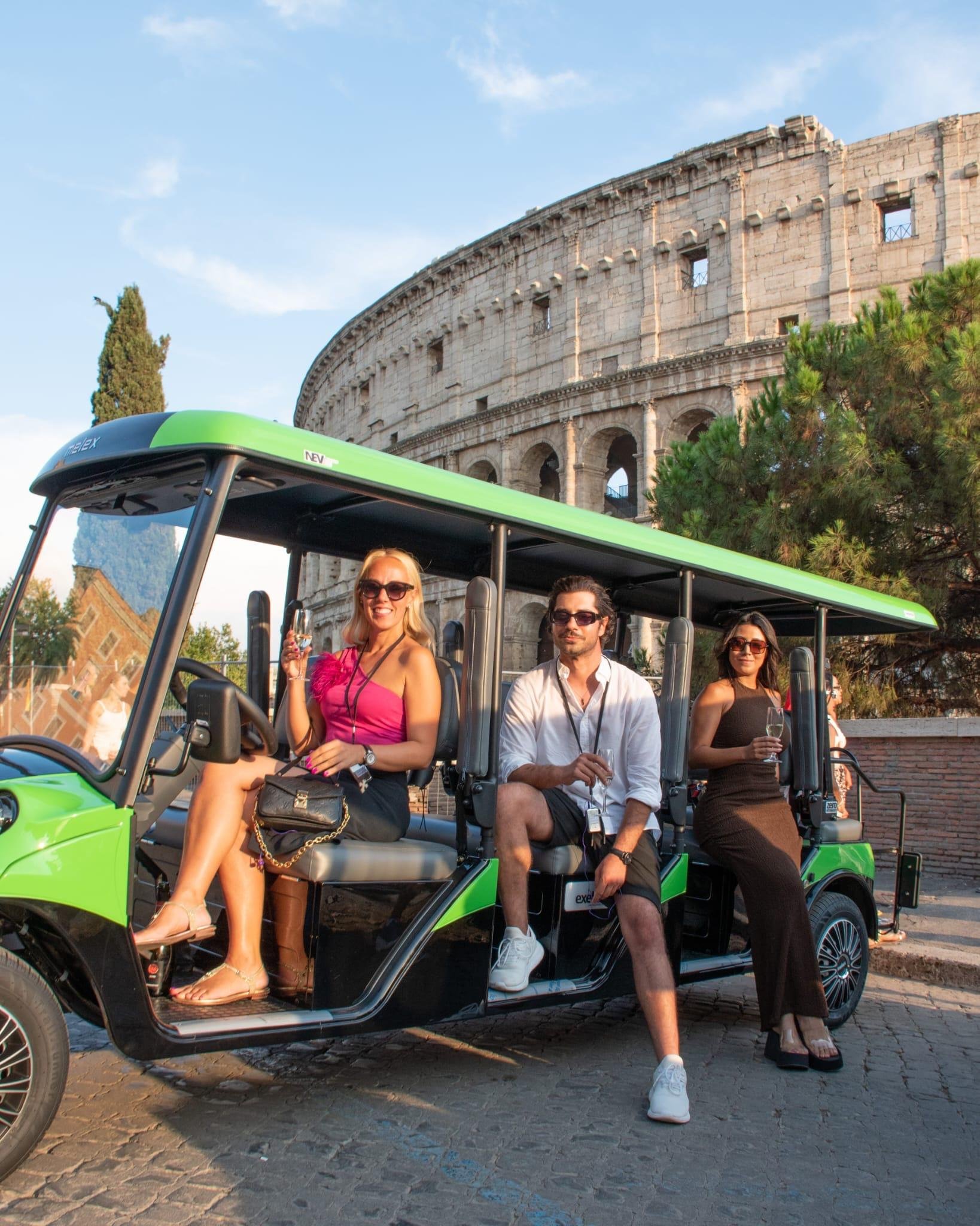 Rome Highlights Golf Cart Tour with Gelato Tasting