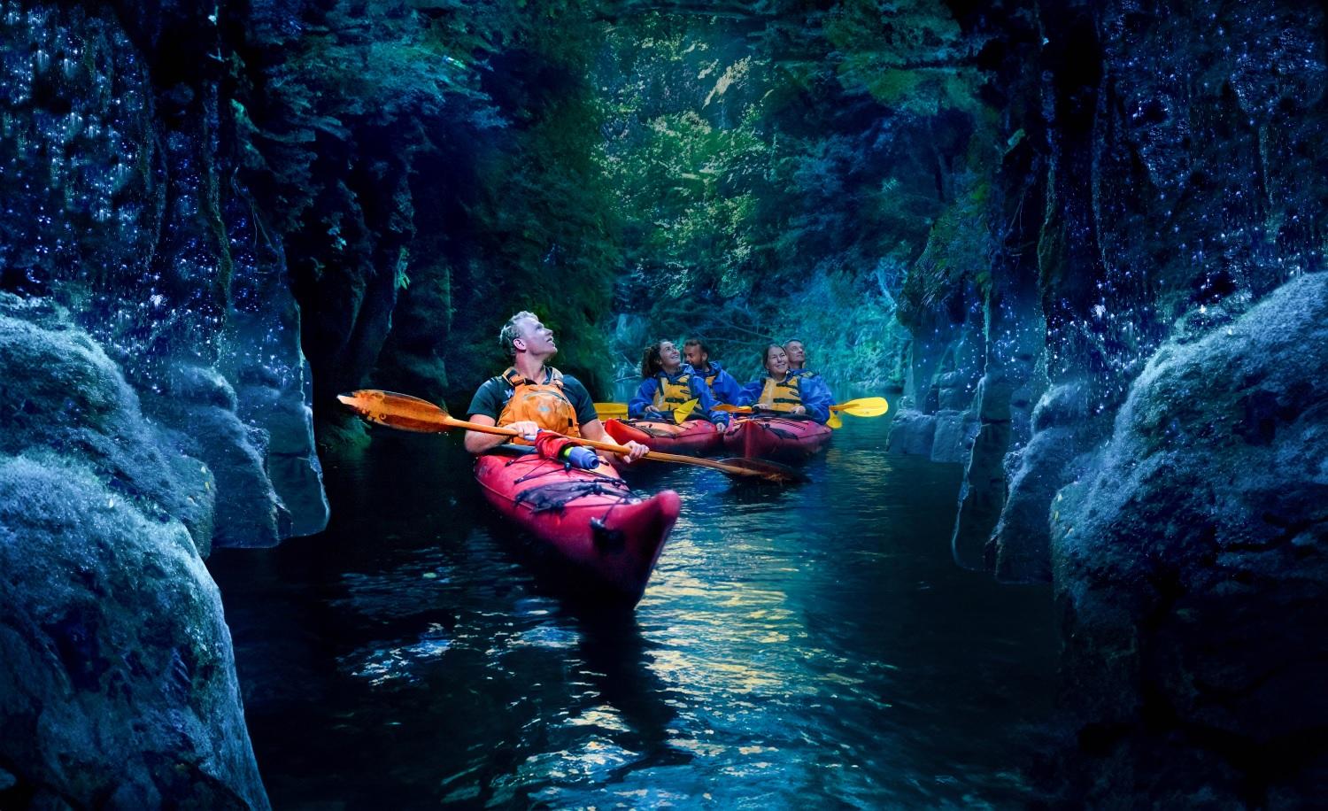 Evening Glowworm Kayak Tour on Lake McLaren