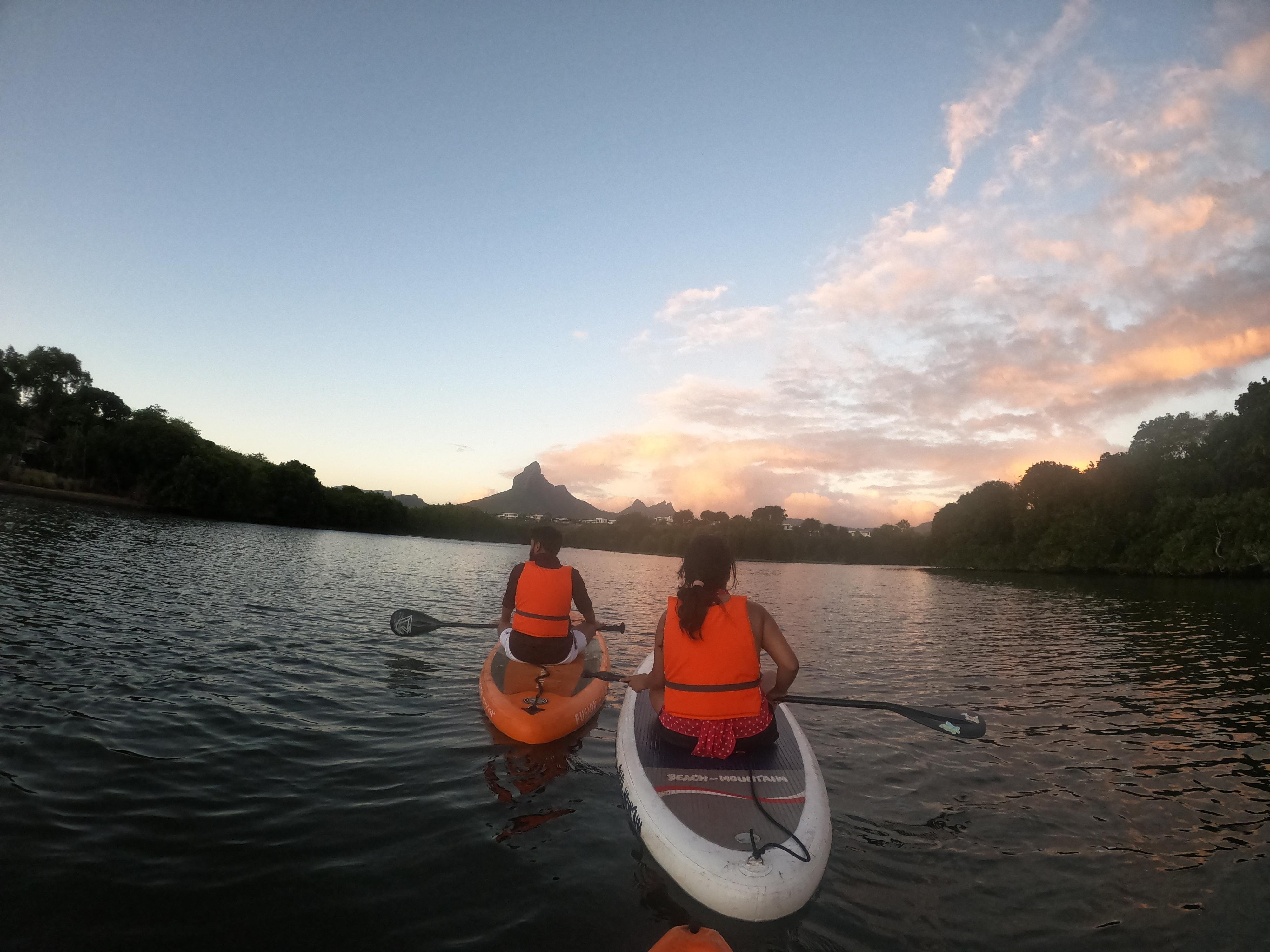 Stand-Up Paddleboarding on Tamarin River