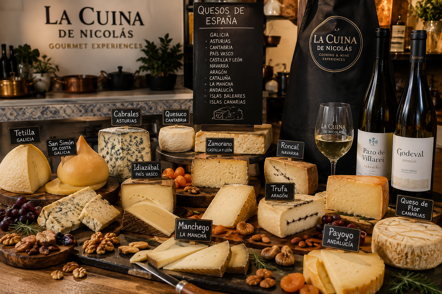 Spanish White Wine & Cheese Pairing in Central Madrid
