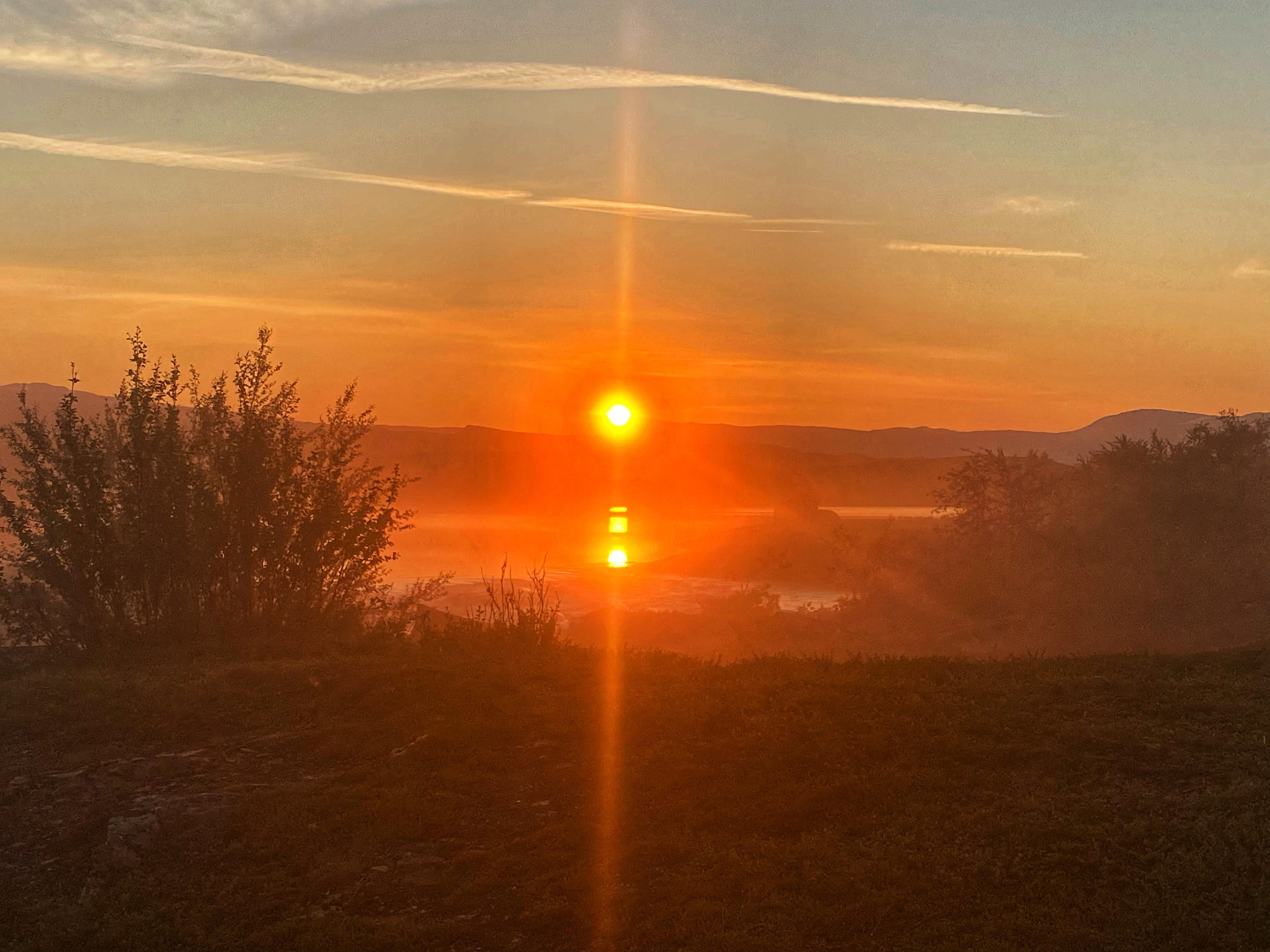 Midnight Sun Hike with Huskies and Bonfire