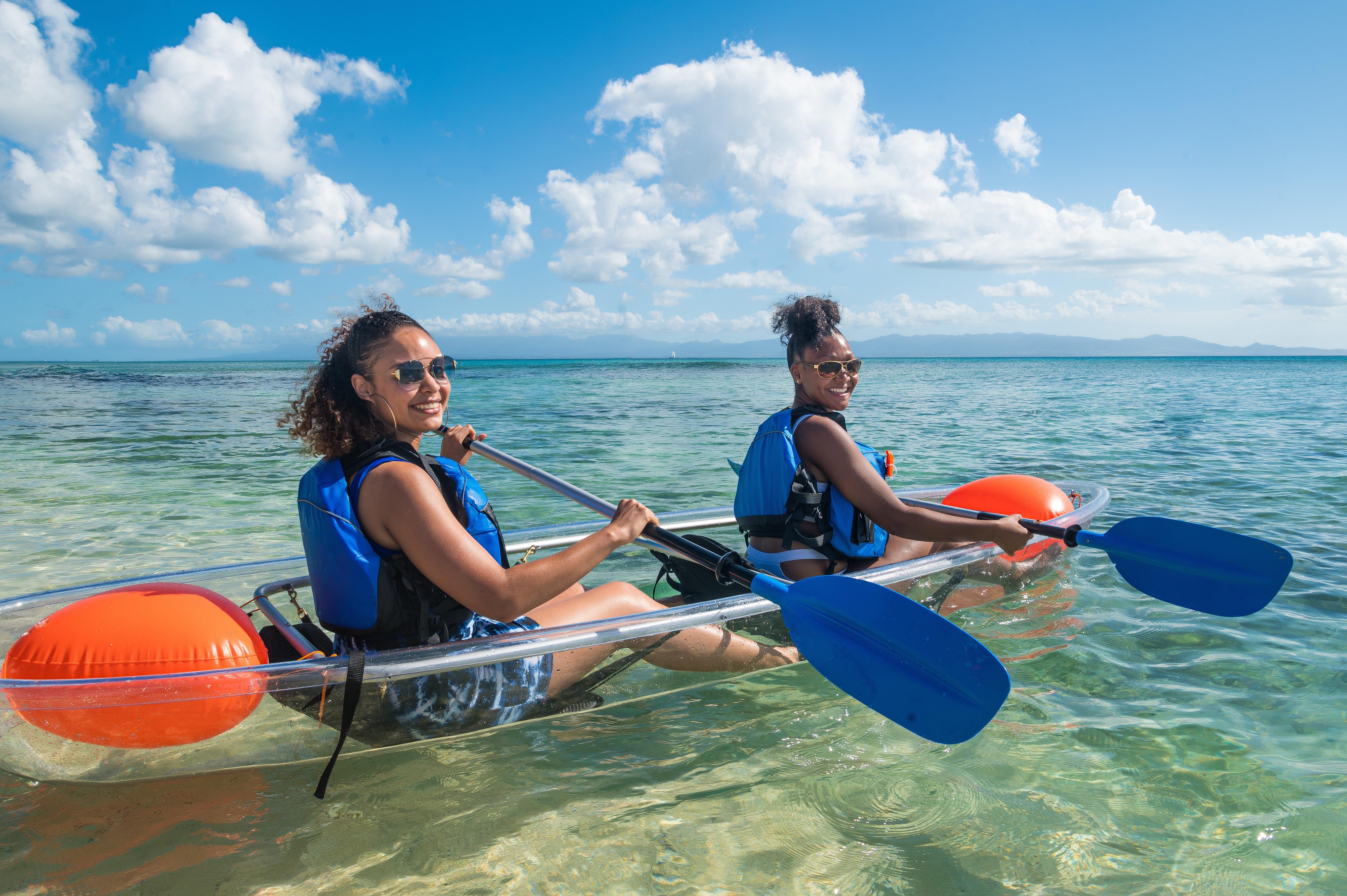 Clear-Bottom Kayaking at Souffleur Beach