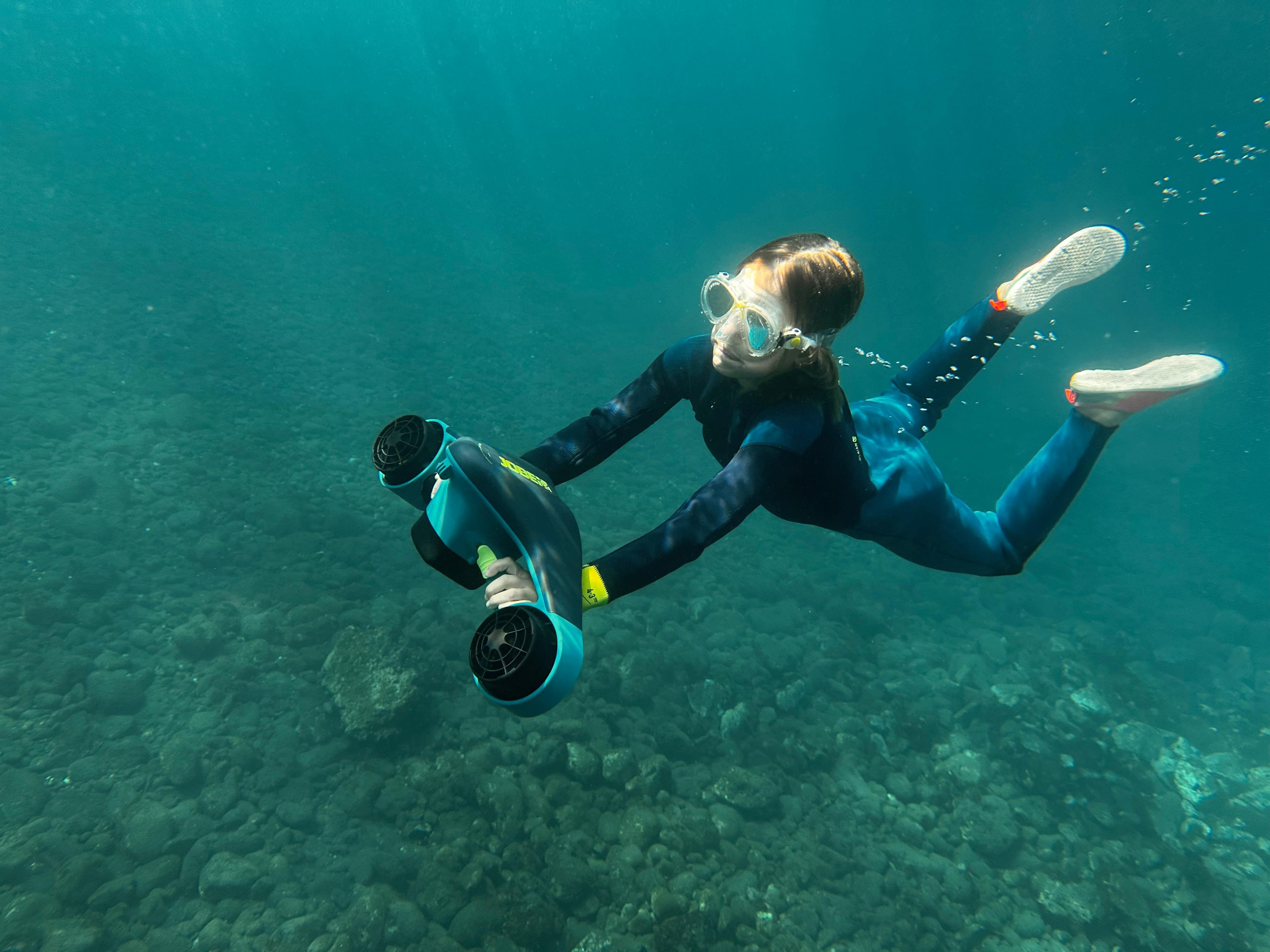 Underwater Scooter Snorkeling with Sea Turtles in Abades