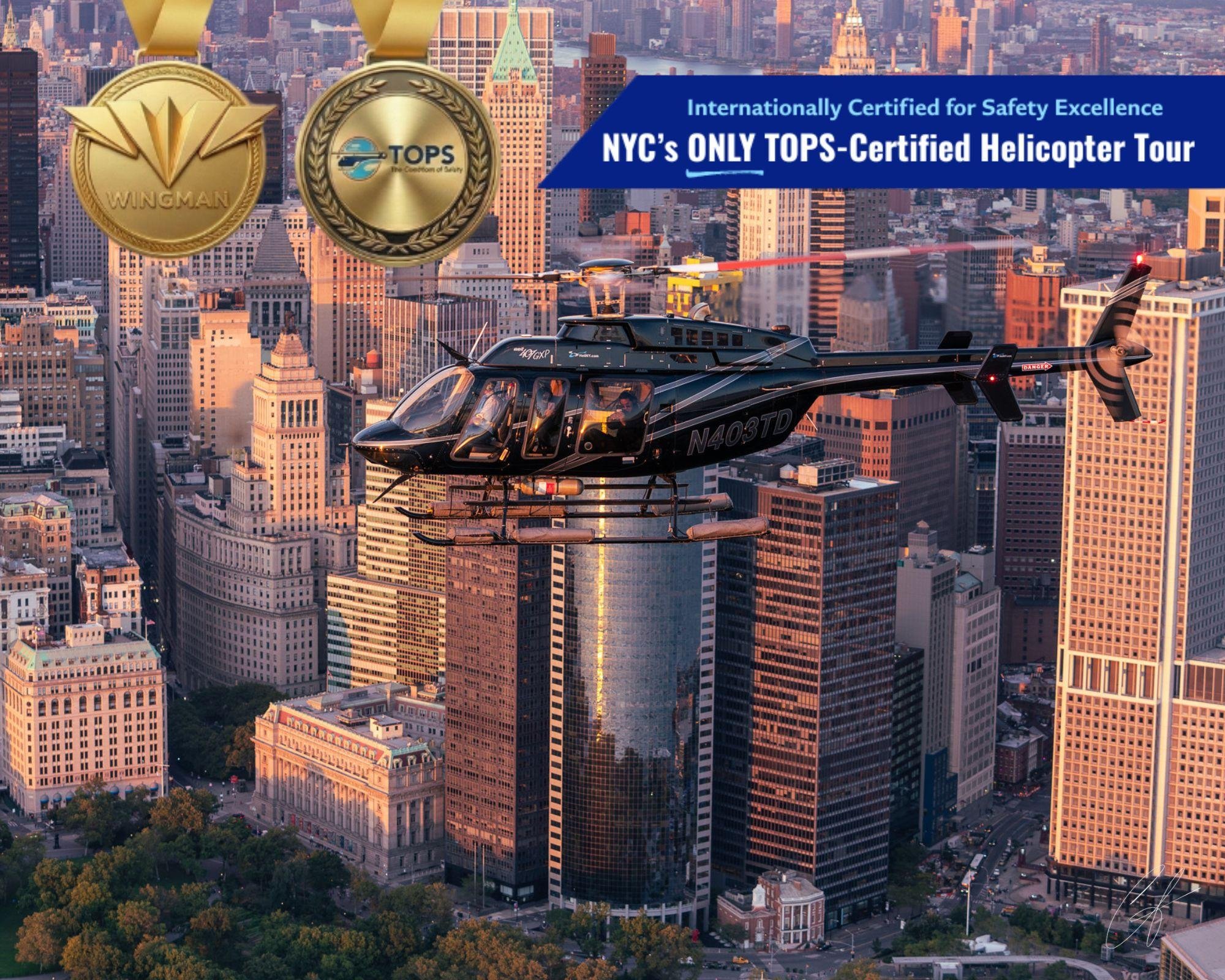 NYC Helicopter Sunset Flight from New Jersey
