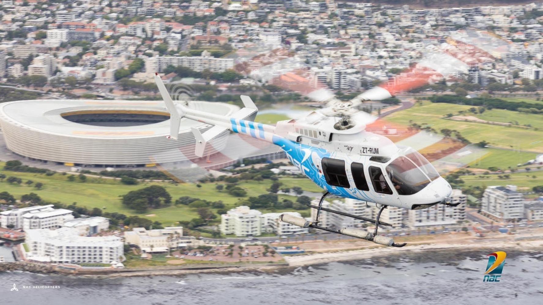 Cape Town Helicopter Flight Over the 12 Apostles with Champagne
