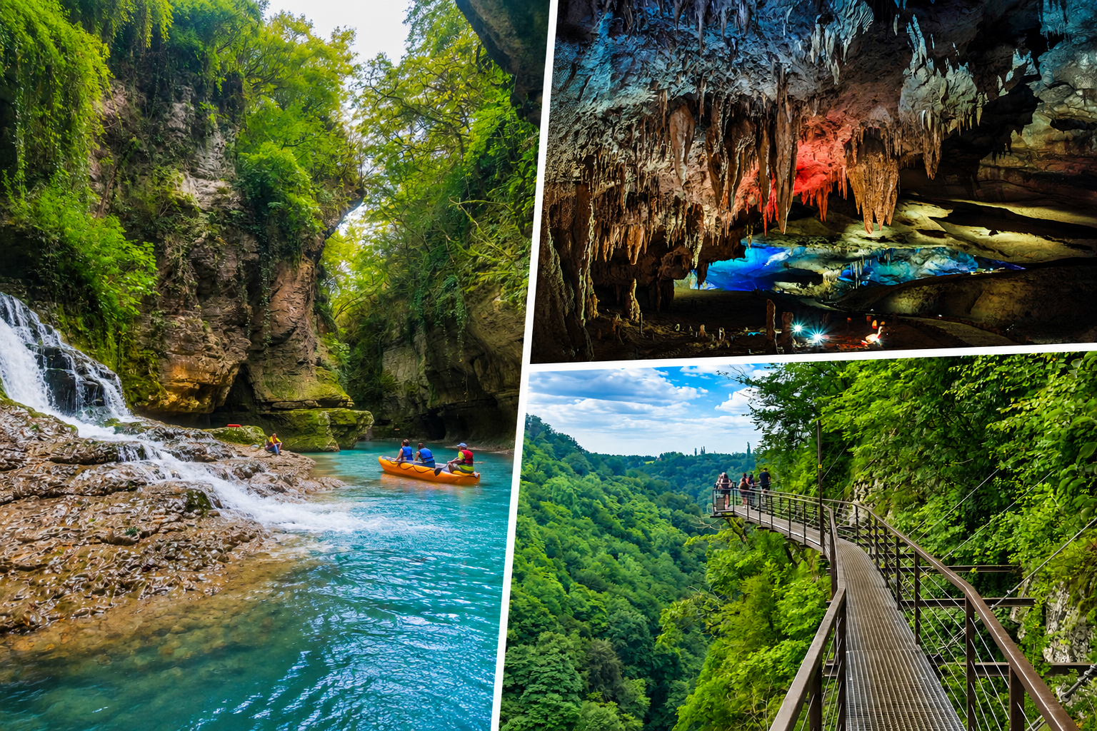 Prometheus Cave, Martvili & Okatse Canyon Day Tour with Lunch