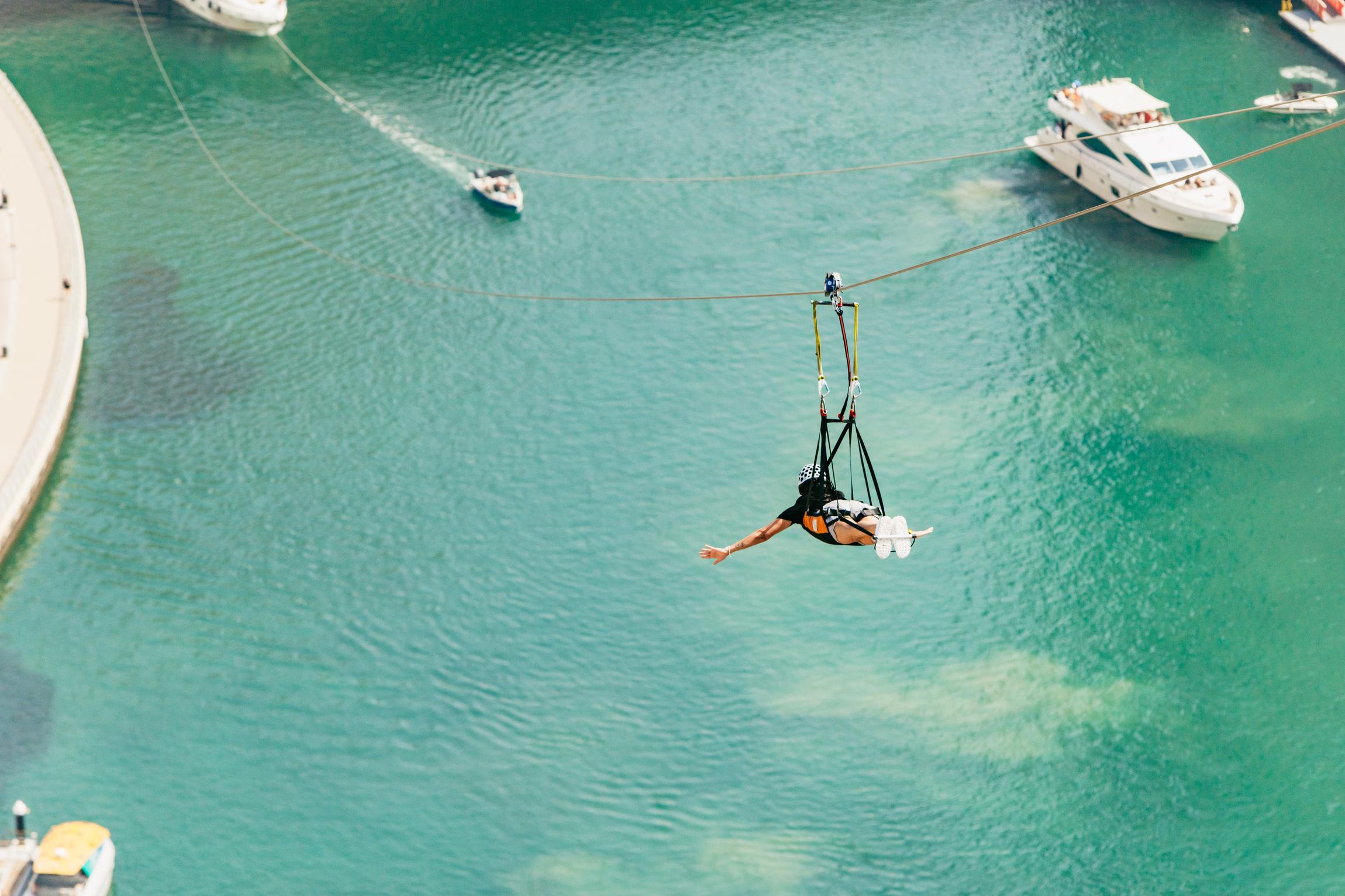 Dubai Marina Zipline: Superman Flight with Photos & Video