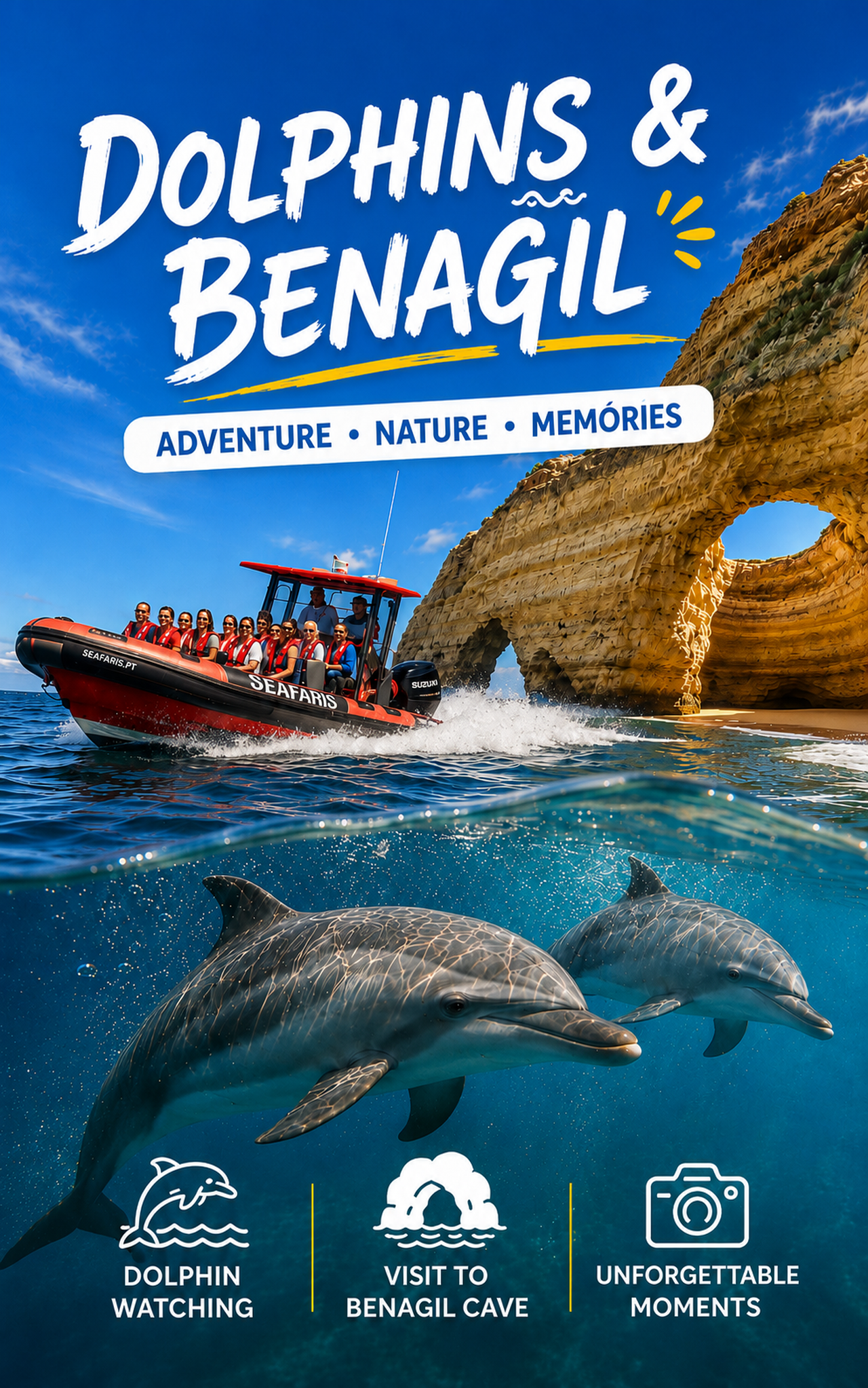 Lagos Boat Trip: Dolphin Watching & Benagil Cave