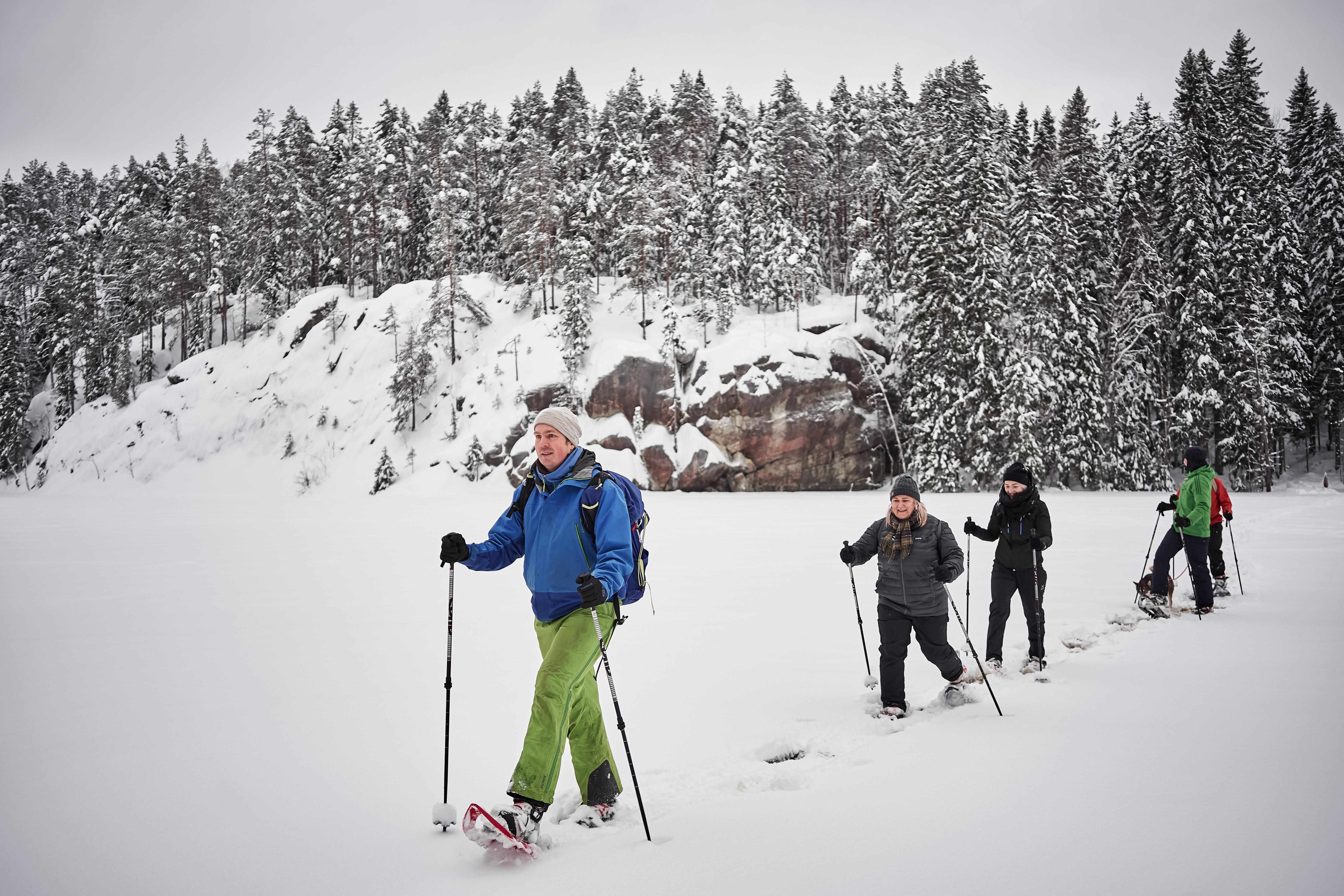 Nuuksio National Park Winter Snowshoeing Adventure