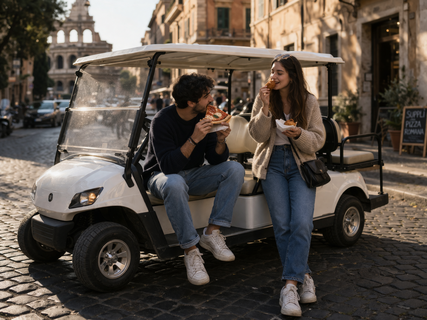 Rome private golf cart tour hotel pickup collection city centre — image 14