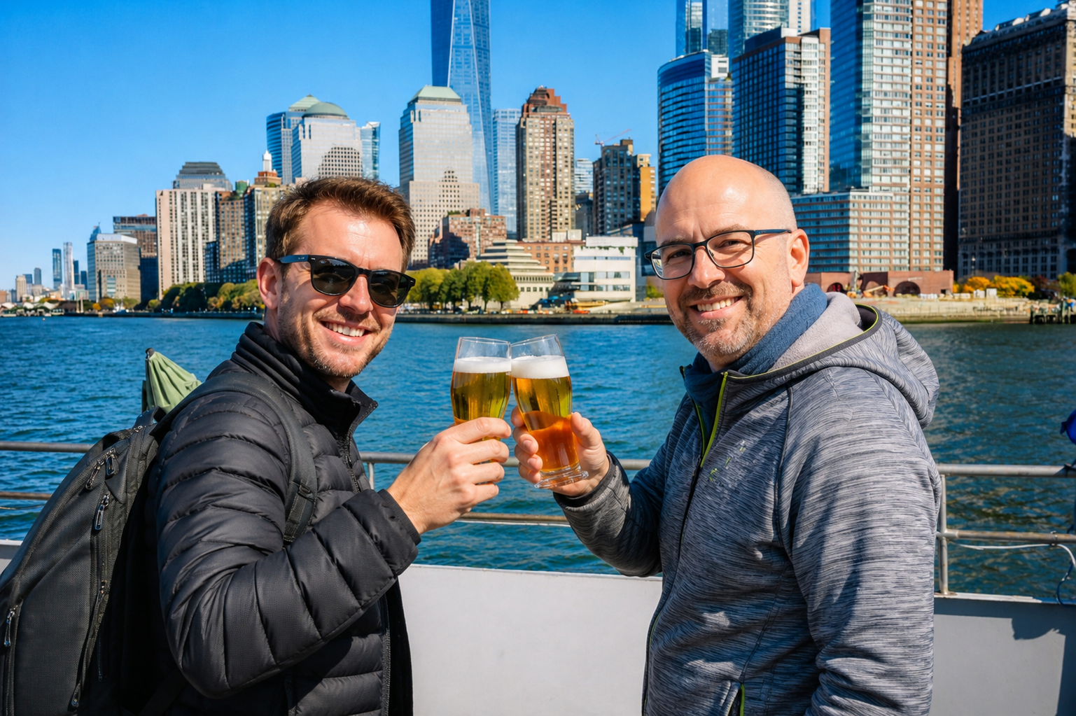 NYC Skyline Harbor Cruise with Complimentary Drinks