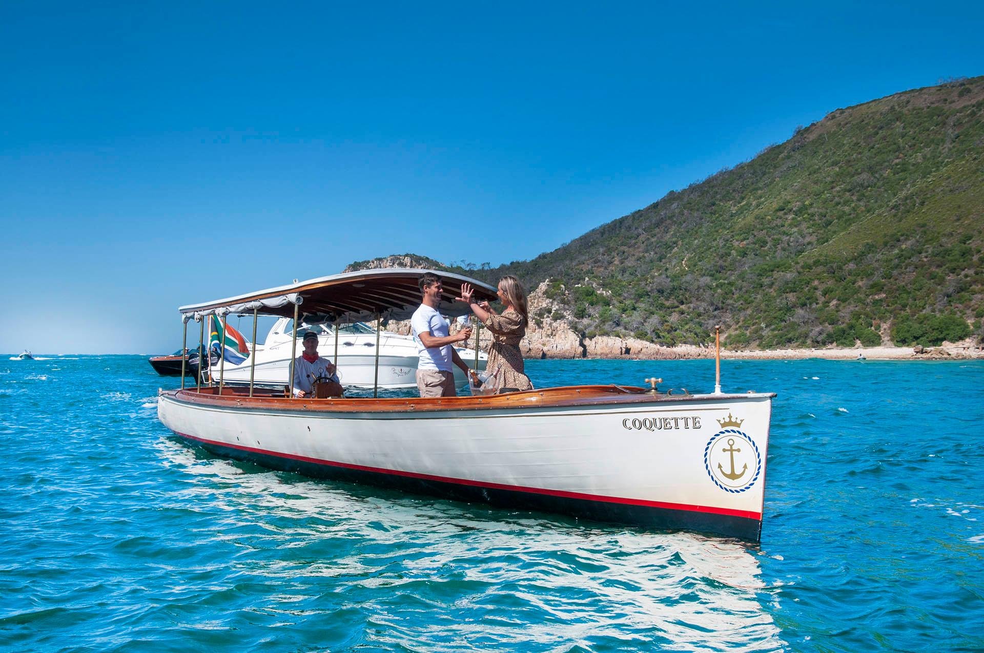 Knysna Lagoon Sightseeing Cruise aboard the Historic Coquette