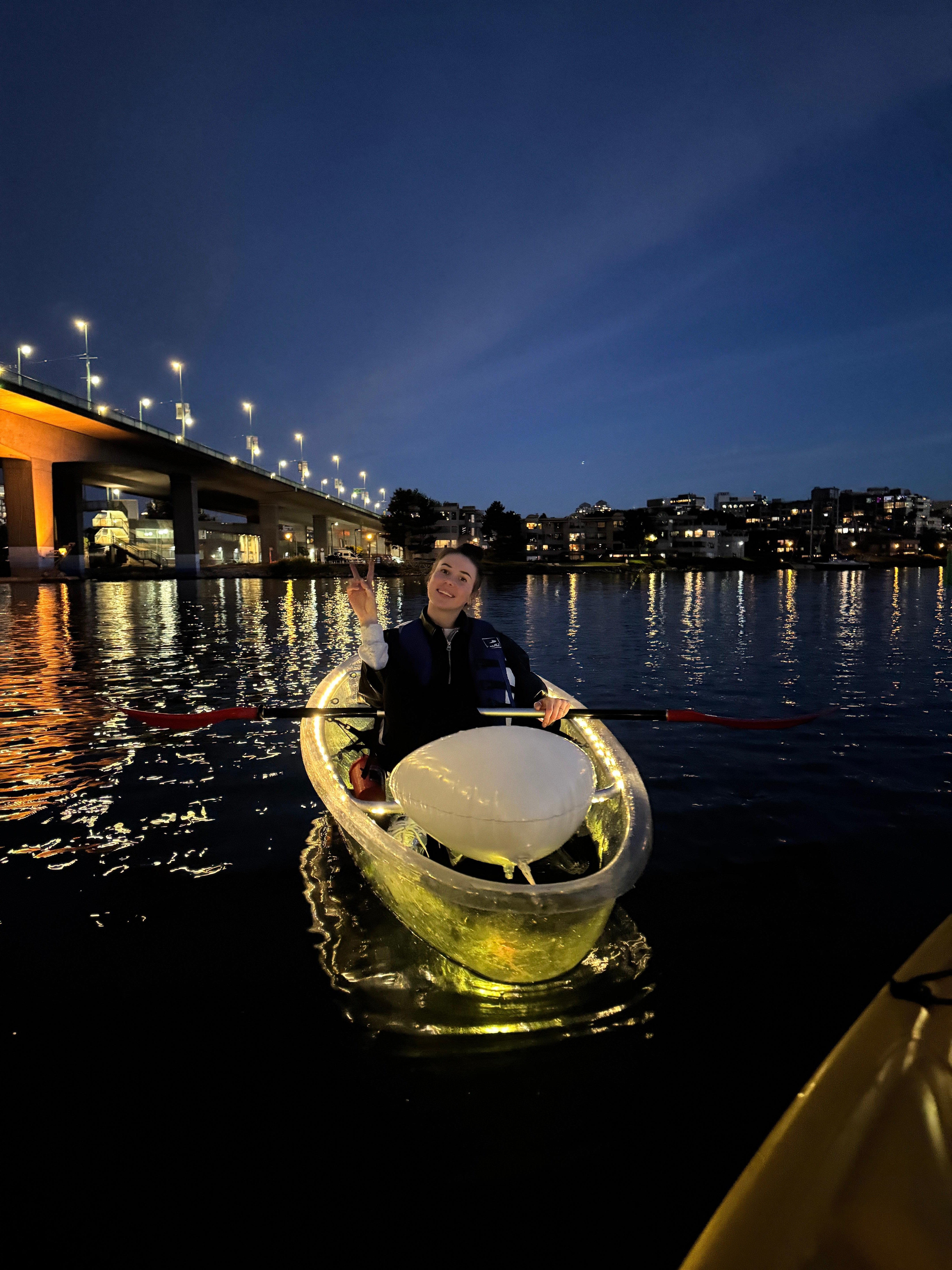 LED Night Kayak Tour in False Creek