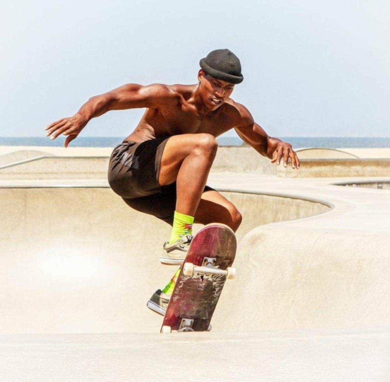 Skateboarding Lesson at Venice Beach
