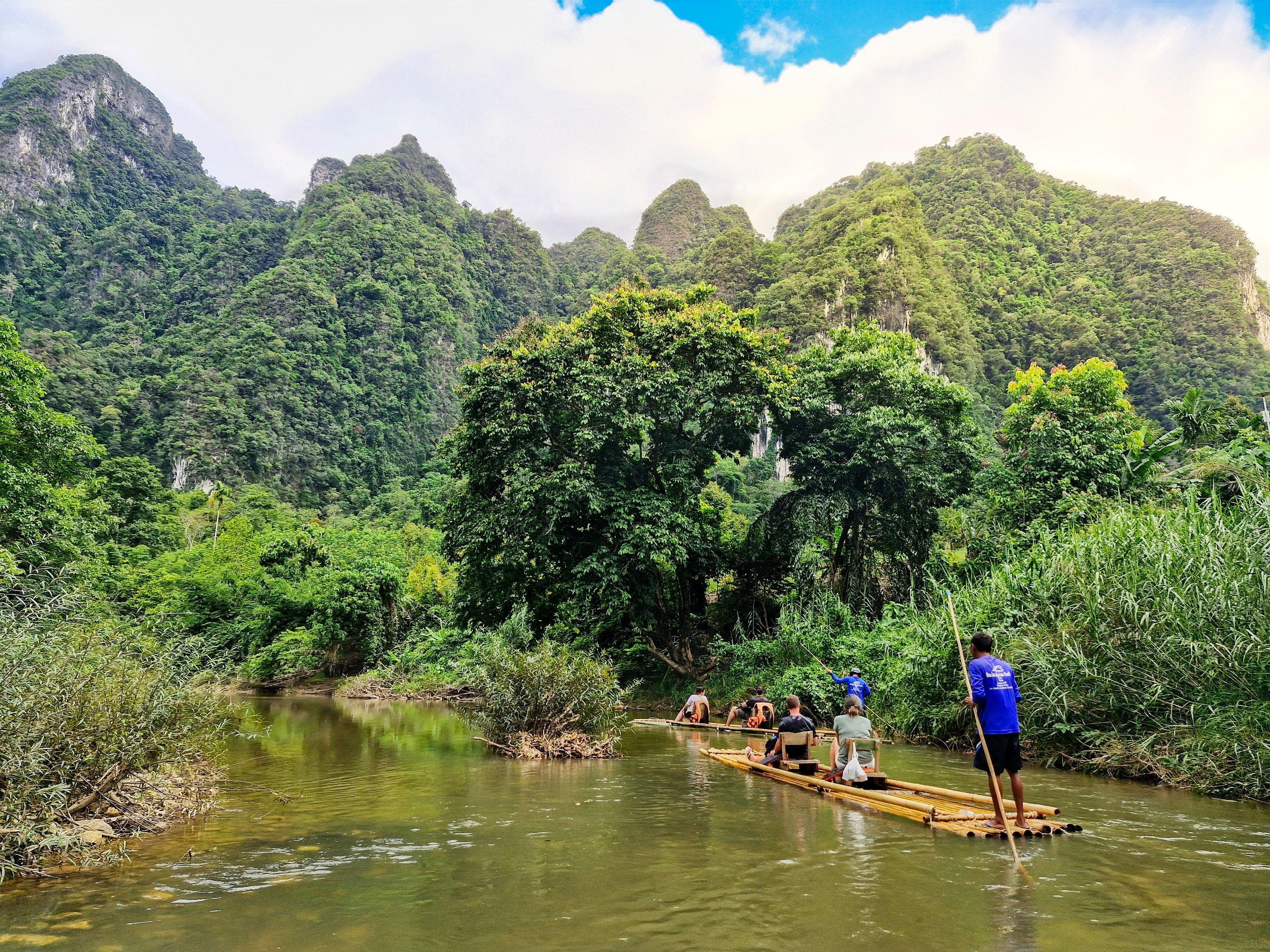 Khao Sok Bamboo Rafting & Monkey Temple Adventure