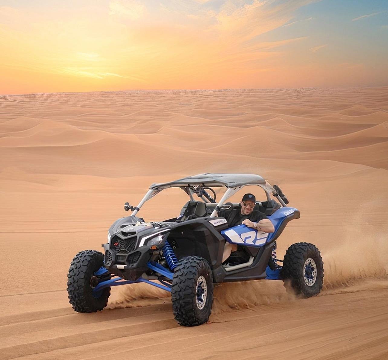 Doha Desert Safari: Sunset Dune Bashing, Camel Ride & Sandboarding