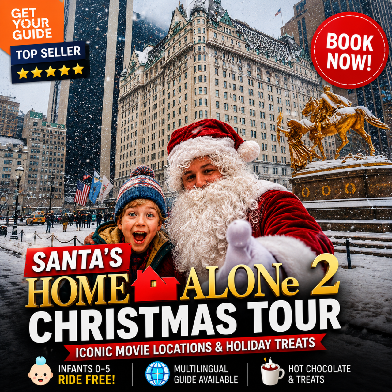 Home Alone 2 Christmas Tour with Santa & Holiday Treats