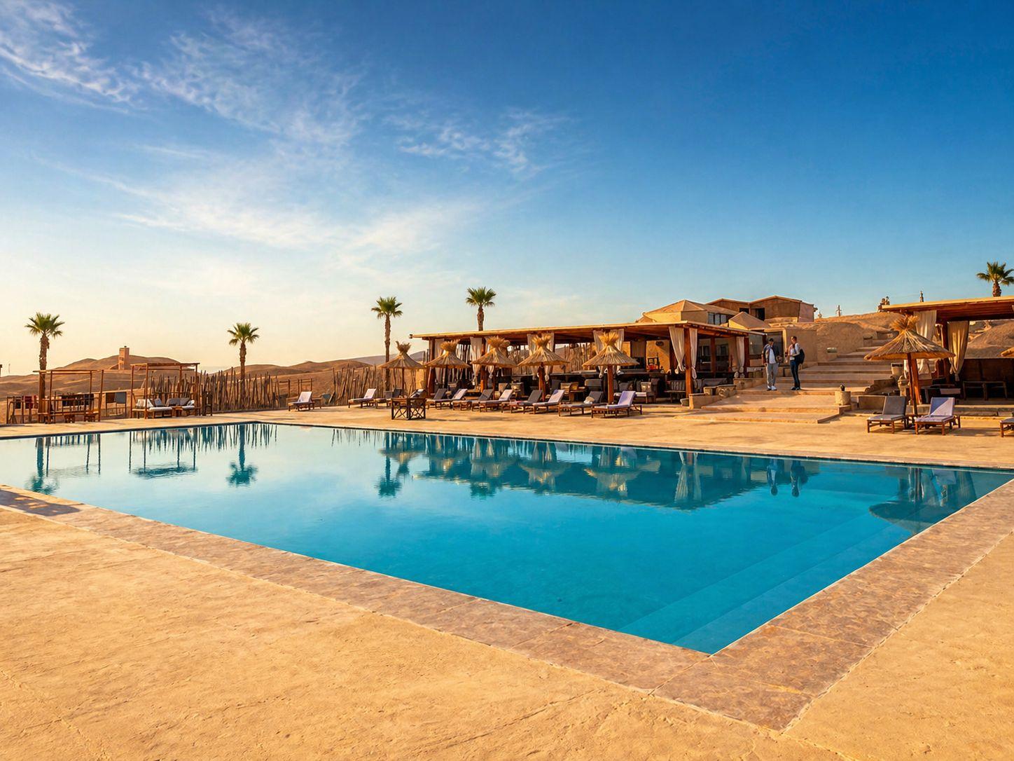 Agafay Desert Sunset: Camel Ride, Pool, Dinner & Cultural Shows