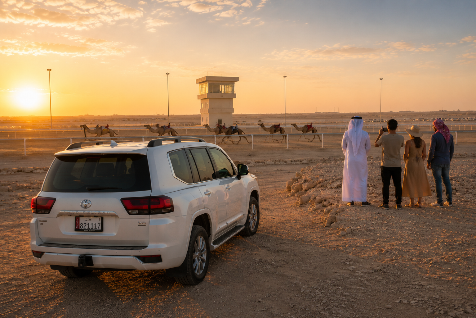 West Qatar Desert Explorer with Camel Racetrack