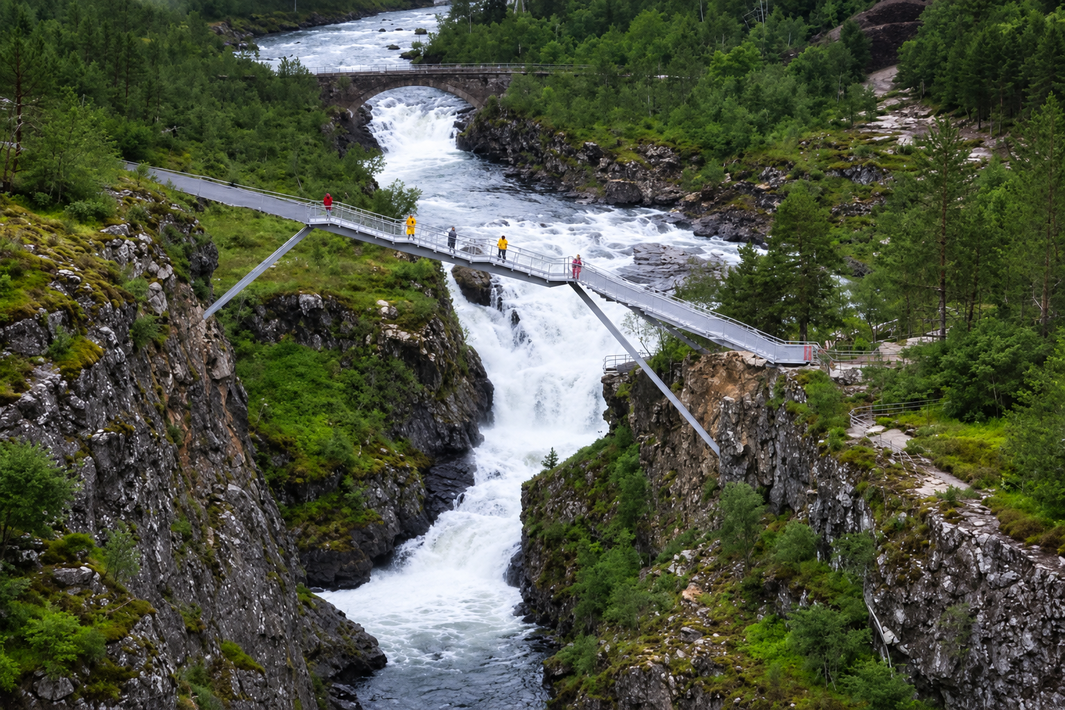 Vøringsfossen Waterfall & Sky Bridge Shuttle from Eidfjord