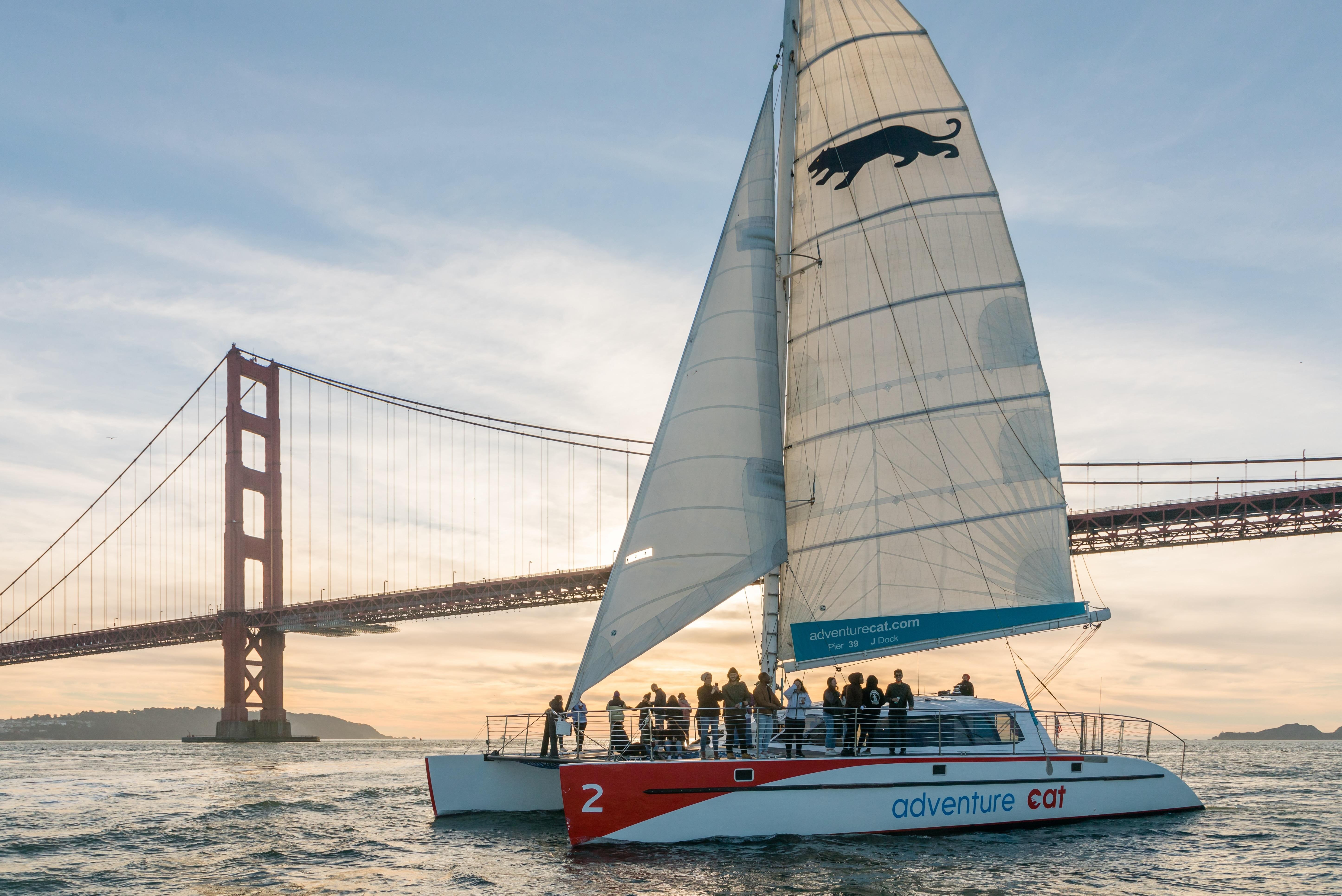 Luxury Catamaran Sunset Sail on San Francisco Bay