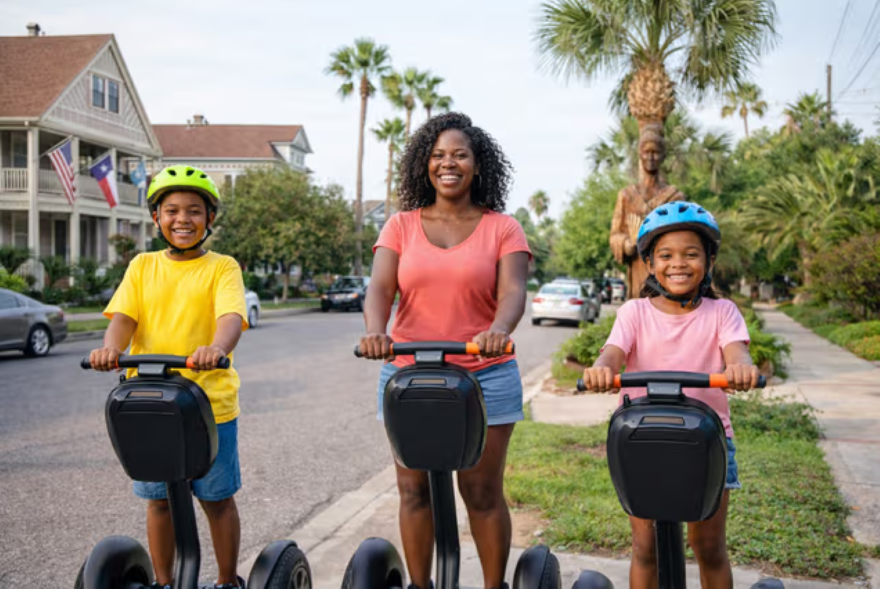 Segway Tour of Hurricane Ike Tree Carvings