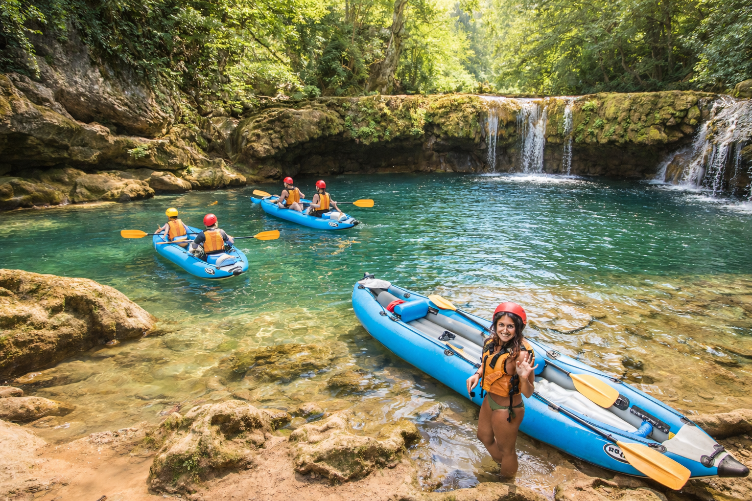 Plitvice Lakes & Kayaking Adventure from Zagreb