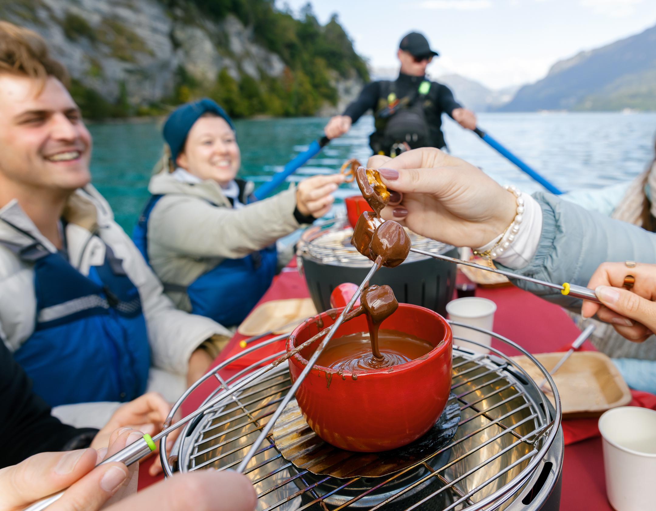 Chocolate Fondue Floating Experience in Interlaken