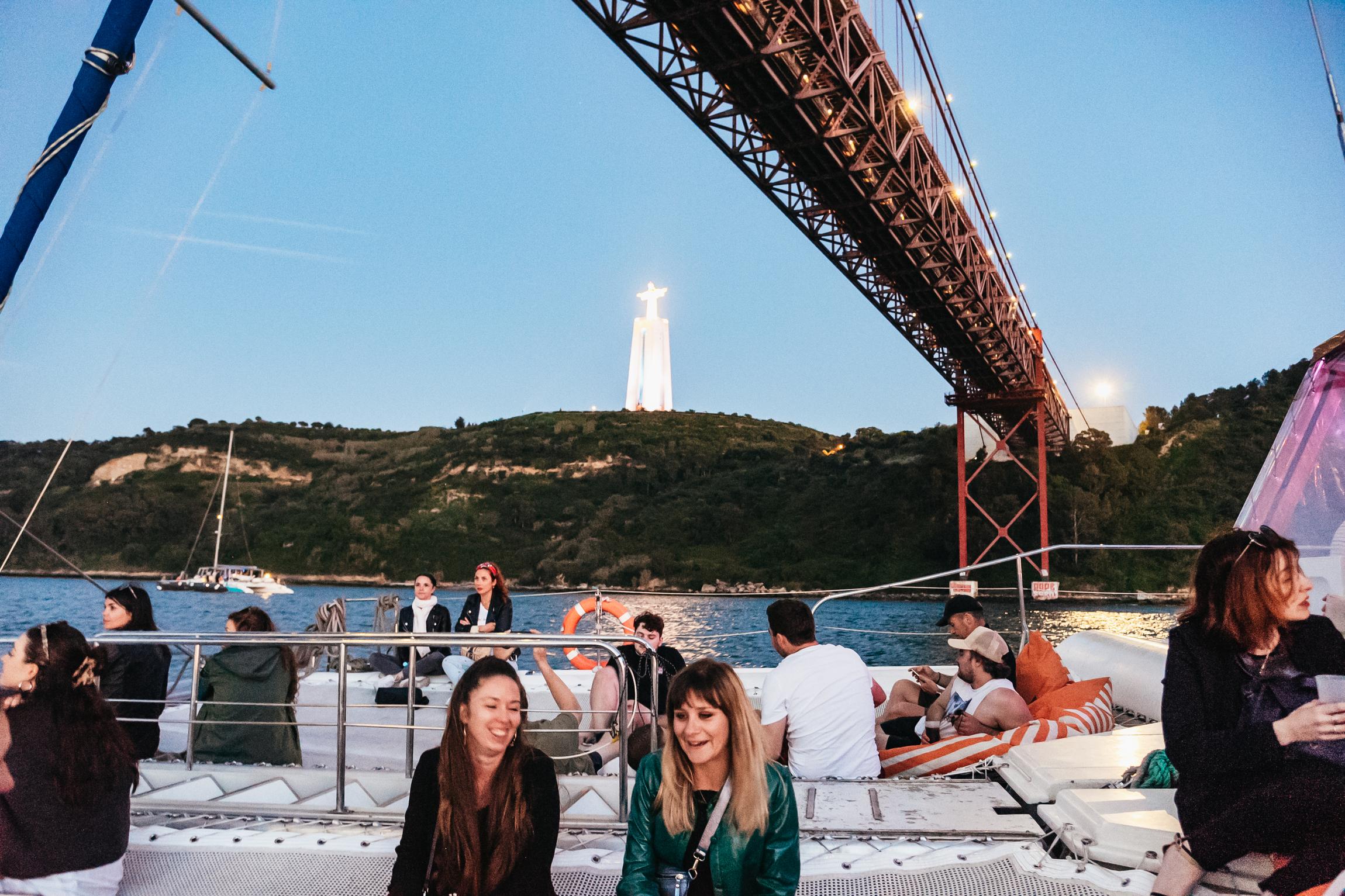 Lisbon Sunset Catamaran Cruise on the Tagus River