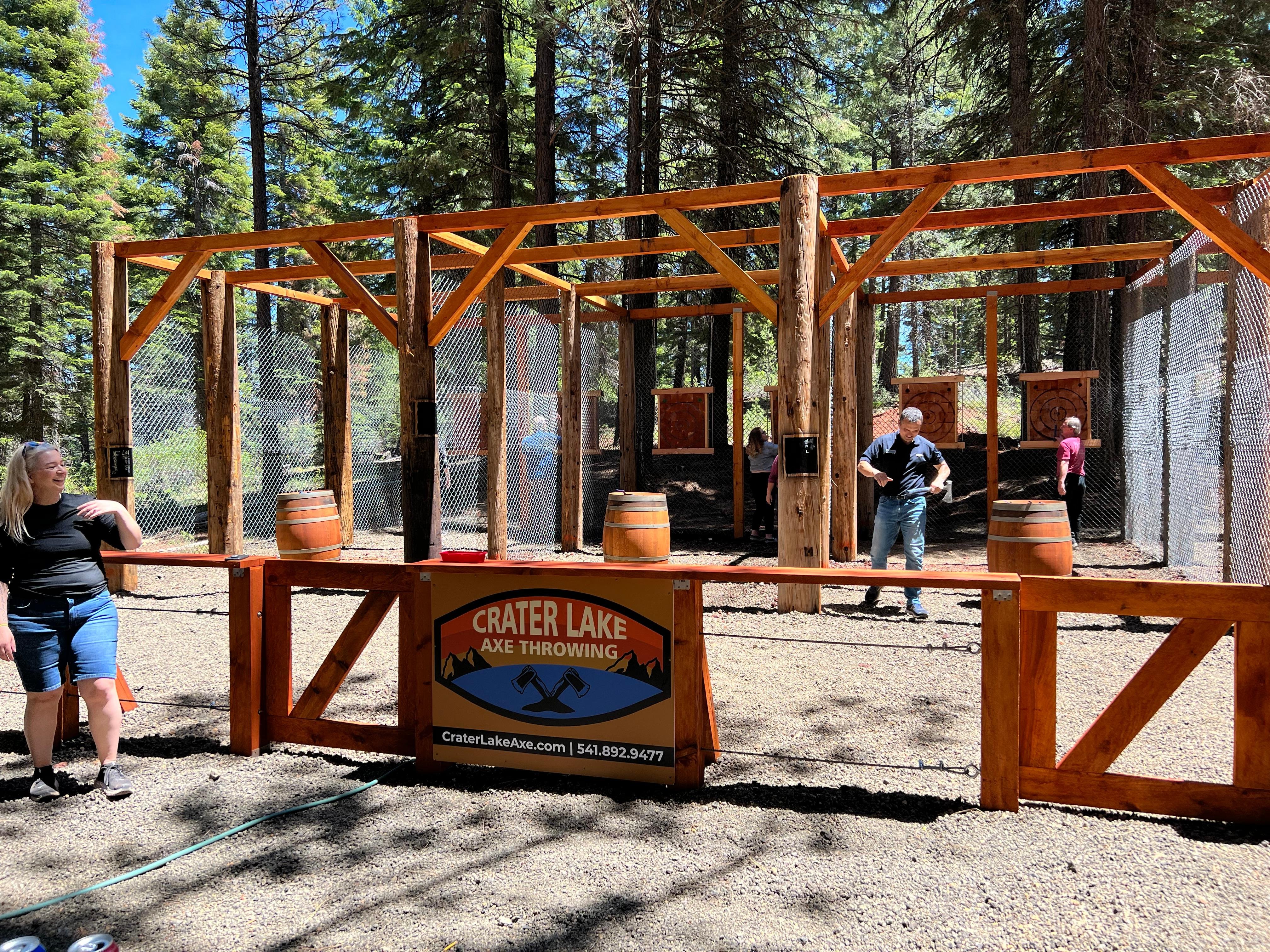 Crater Lake Outdoor Axe Throwing Adventure