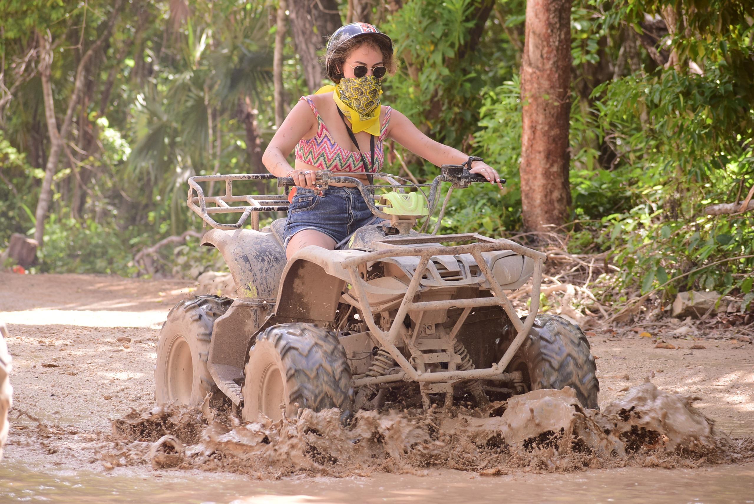 Tulum Jungle Adventure: Ziplines, ATV, Rappel & Cenote Combo