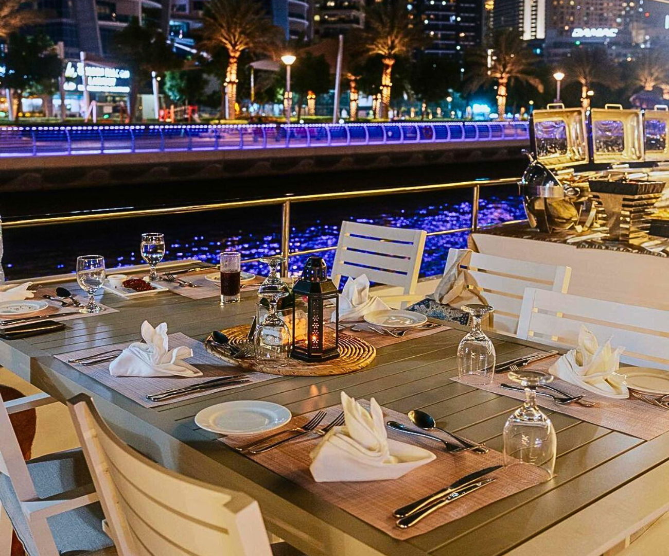 Dubai Marina Evening Cruise with BBQ Dinner & Entertainment