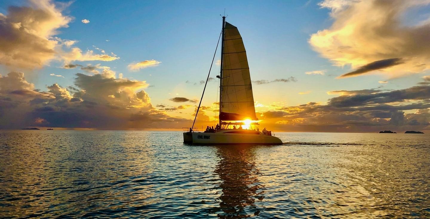 Grand Baie Sunset Catamaran Cruise with Dinner