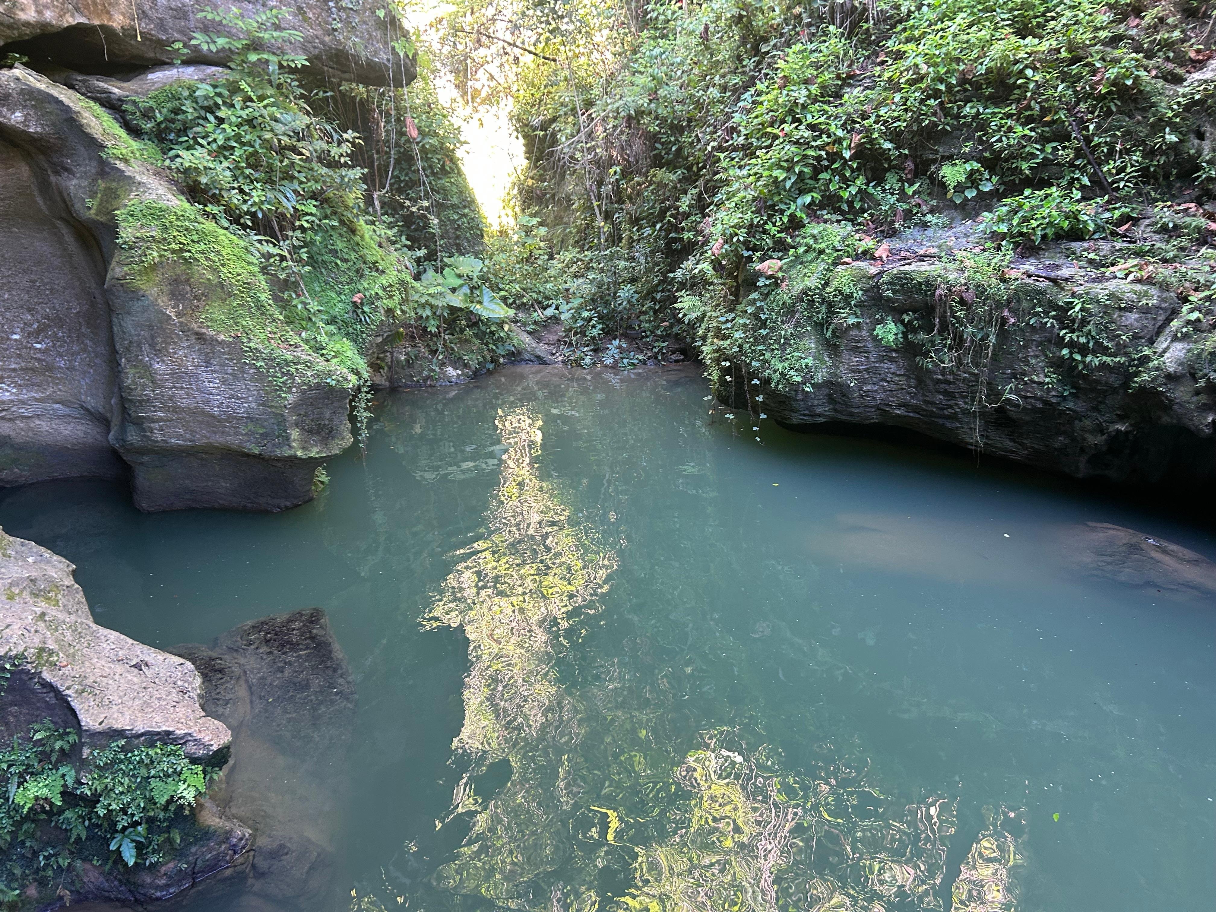Charco Azul Canyon, Caves, and Mar Chiquita Beach Adventure