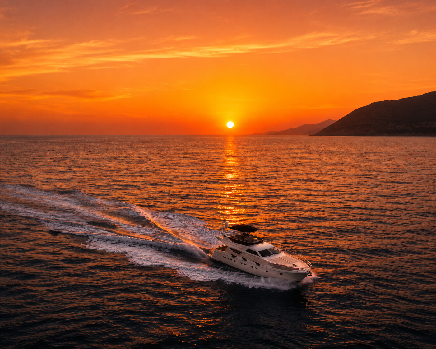 Rhodes Sunset Yacht Cruise with Dinner