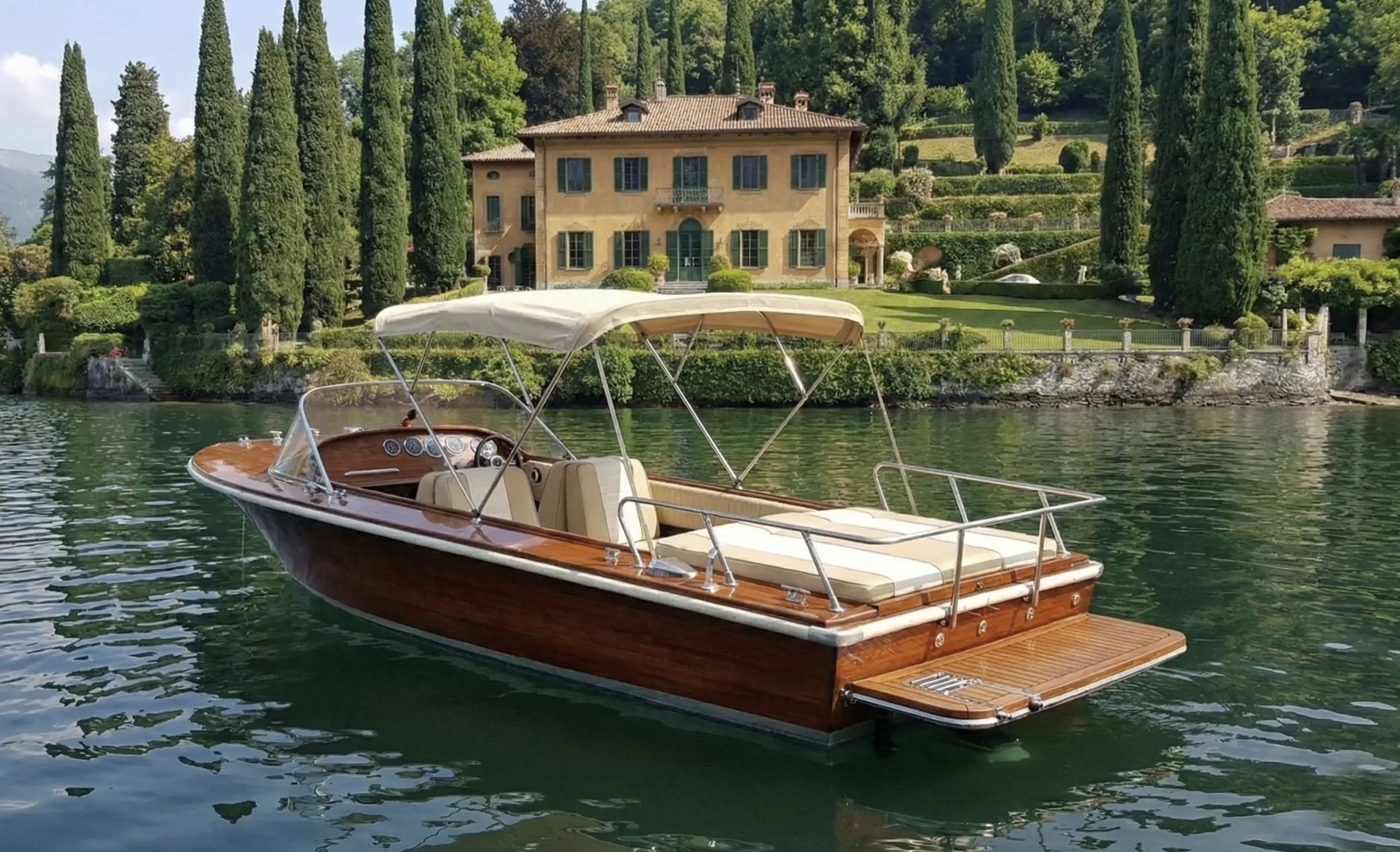 Private Wooden Boat Tour of Lake Como with Captain