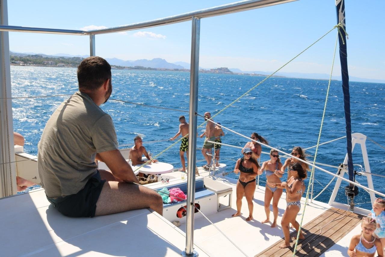 Cala Blanca Catamaran with Jet Ski Adventure & Paella Lunch