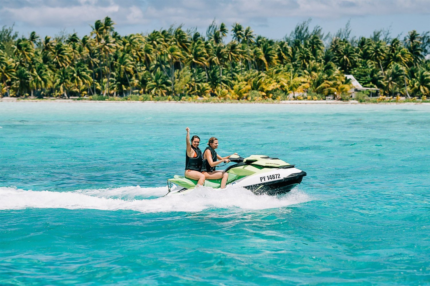 Bora Bora Jet Ski Adventure with Shark & Ray Safari