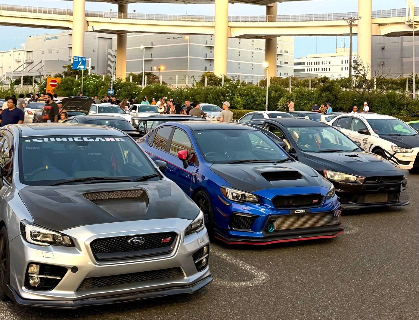 Daikoku PA & Shibuya WRX STI 550Hp Private experience