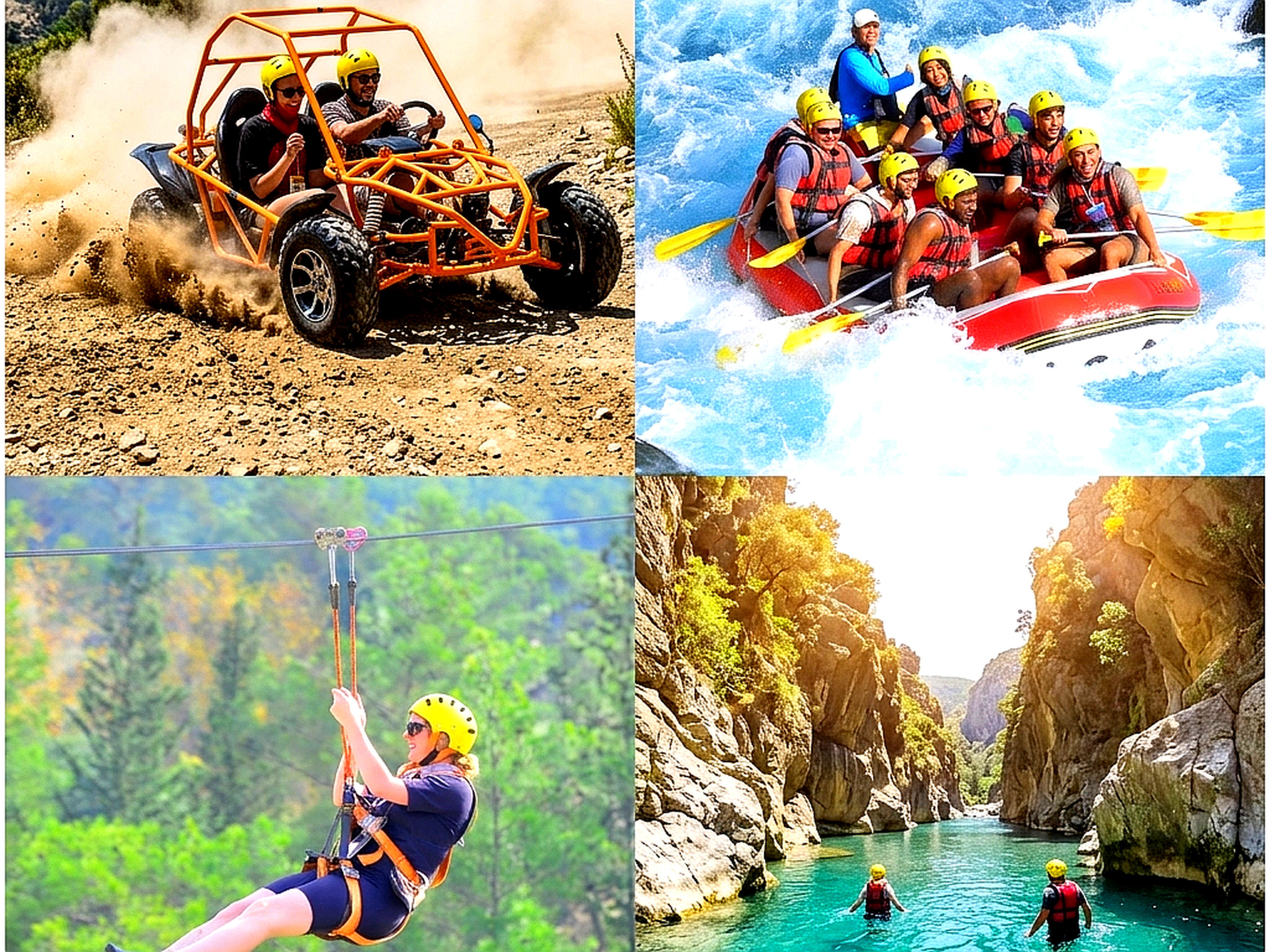 Taurus Mountains 4-Activity Adventure: Rafting, Canyon Trek, Buggy & Zipline