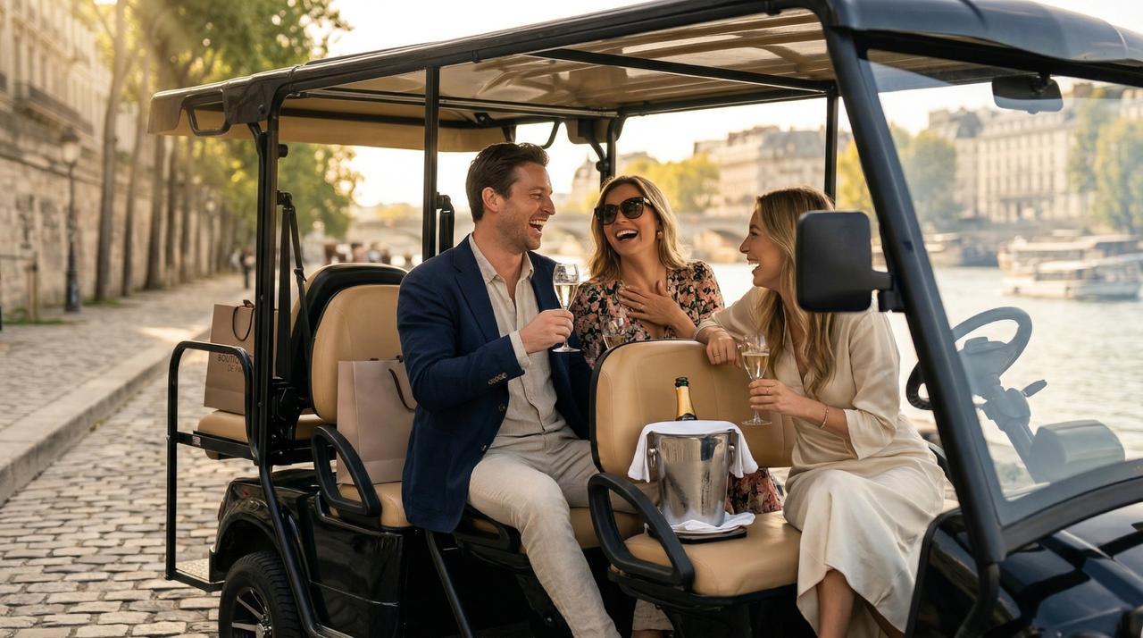 Private Paris Golf Cart Tour with Hotel Pickup