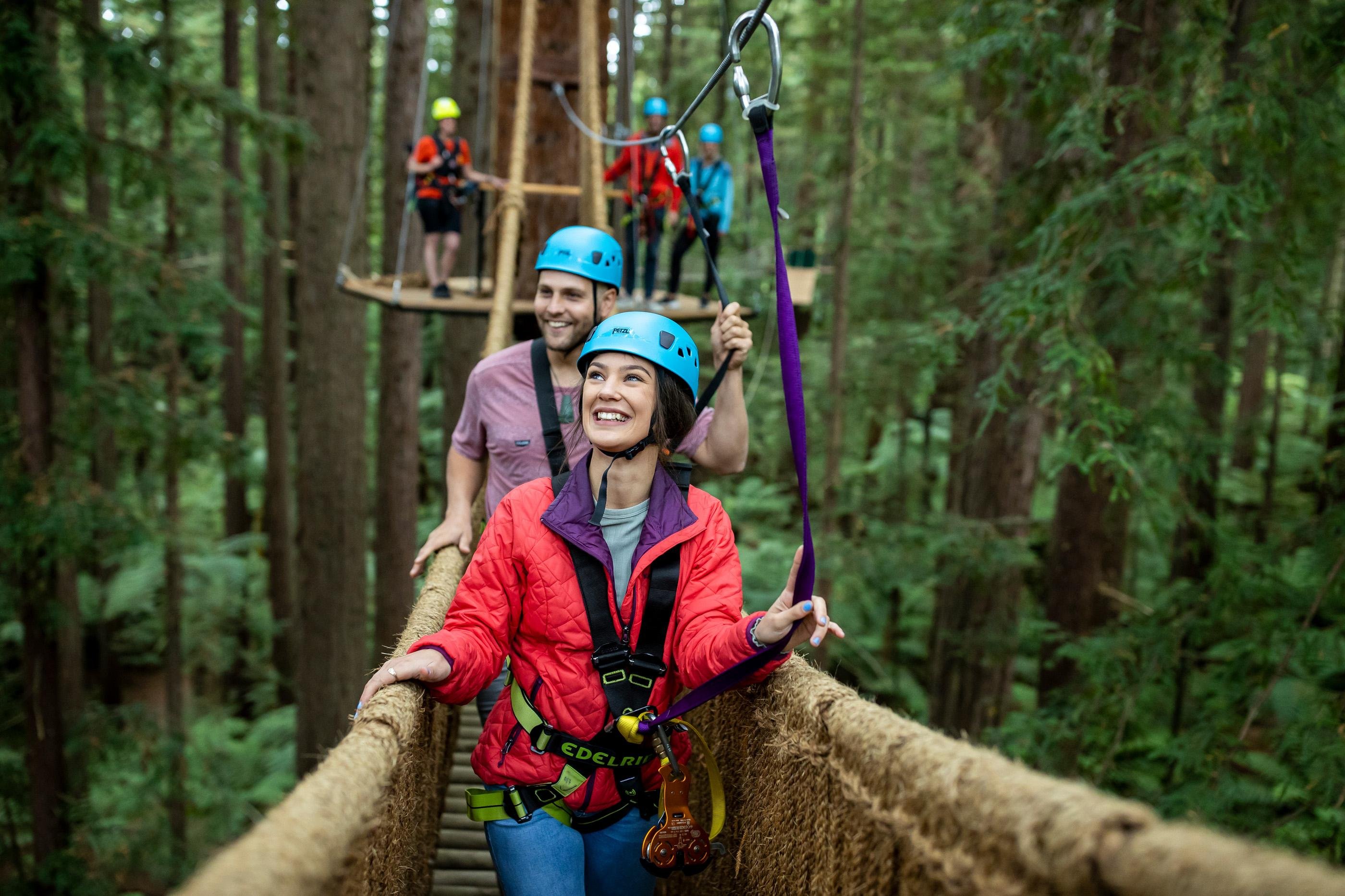 Auckland to Rotorua: Redwood Canopy Zipline, Glowworms & Blue Springs
