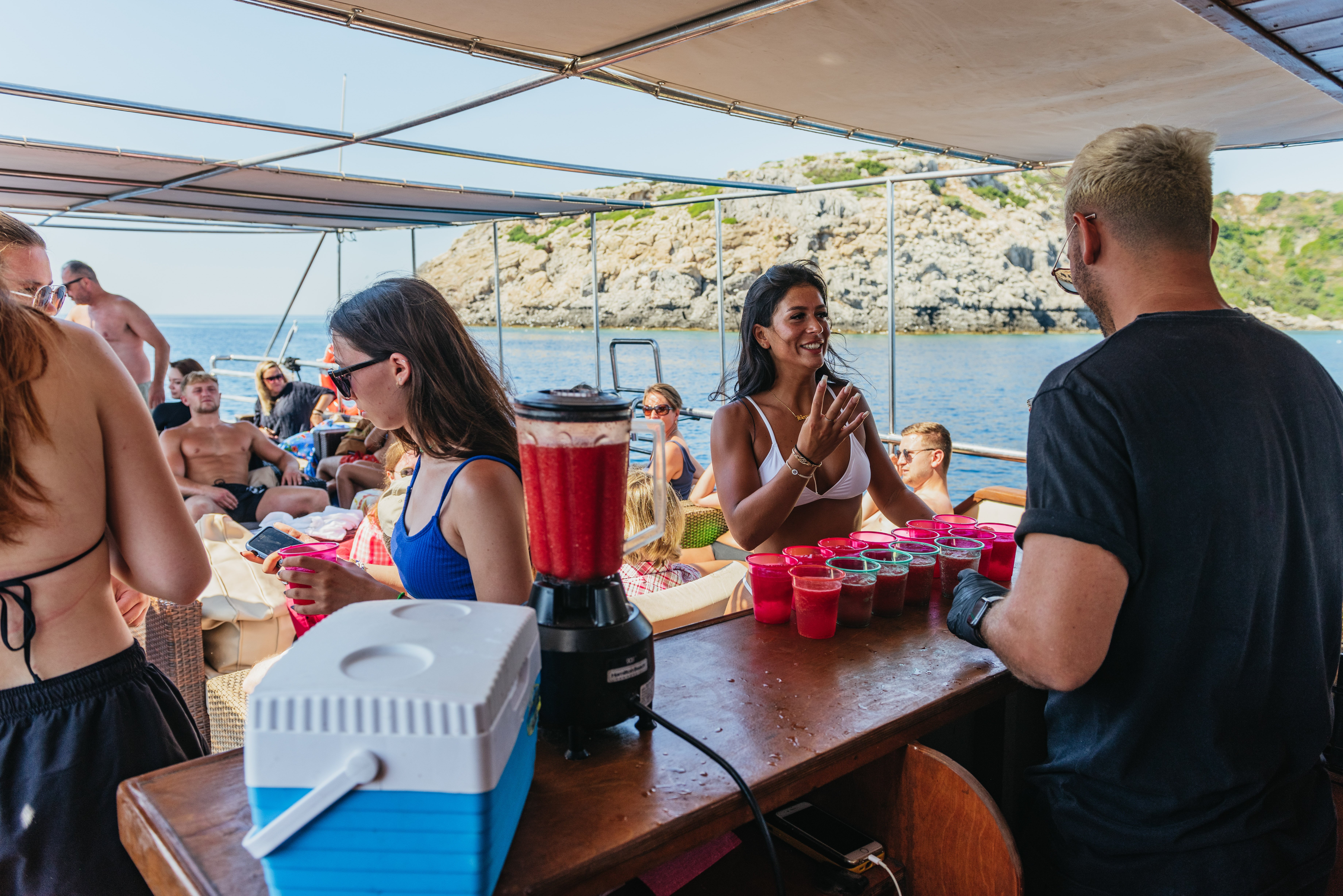 Rhodes Catamaran Cruise: Anthony Quinn Bay, Ladiko & Traganou Caves